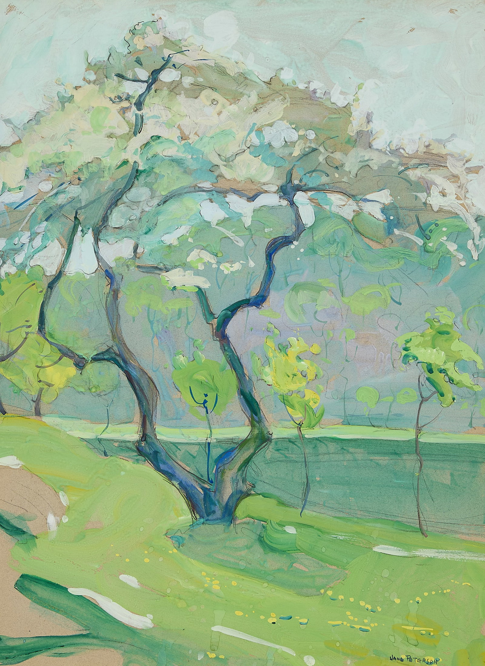 Jane Peterson "Blossoming Apple Tree" Painting (1 of 9)