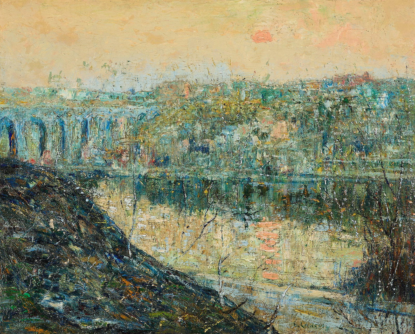 Ernest Lawson "High Bridge, New York" Painting (1 of 7)