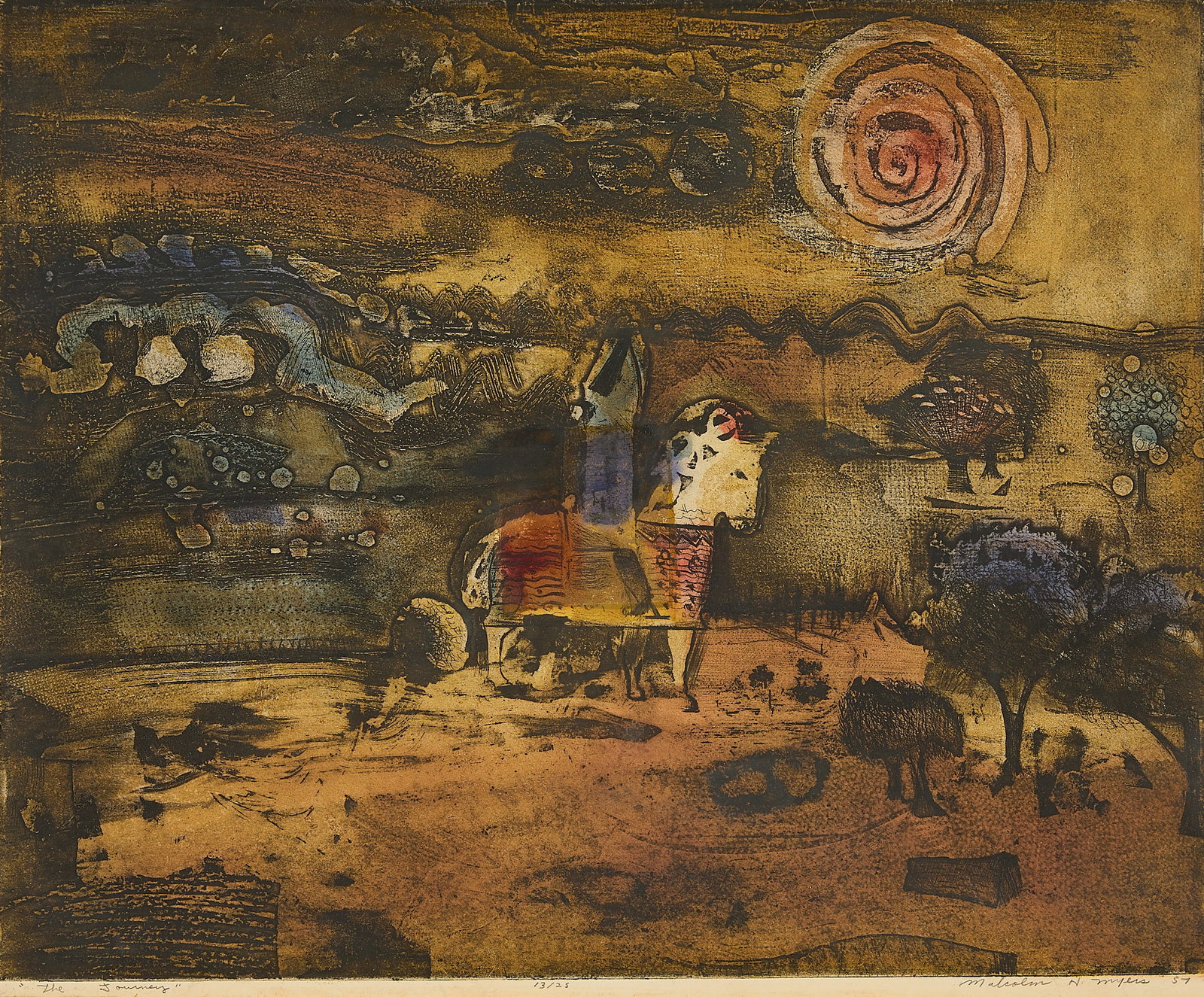 Malcolm Haynie Myers "The Journey" Intaglio (1 of 7)