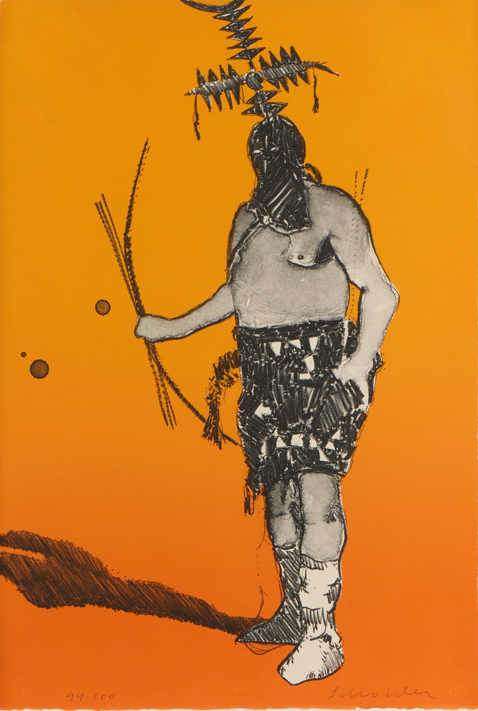 Fritz Scholder "Apache Night Dancer" Lithograph (1 of 7)