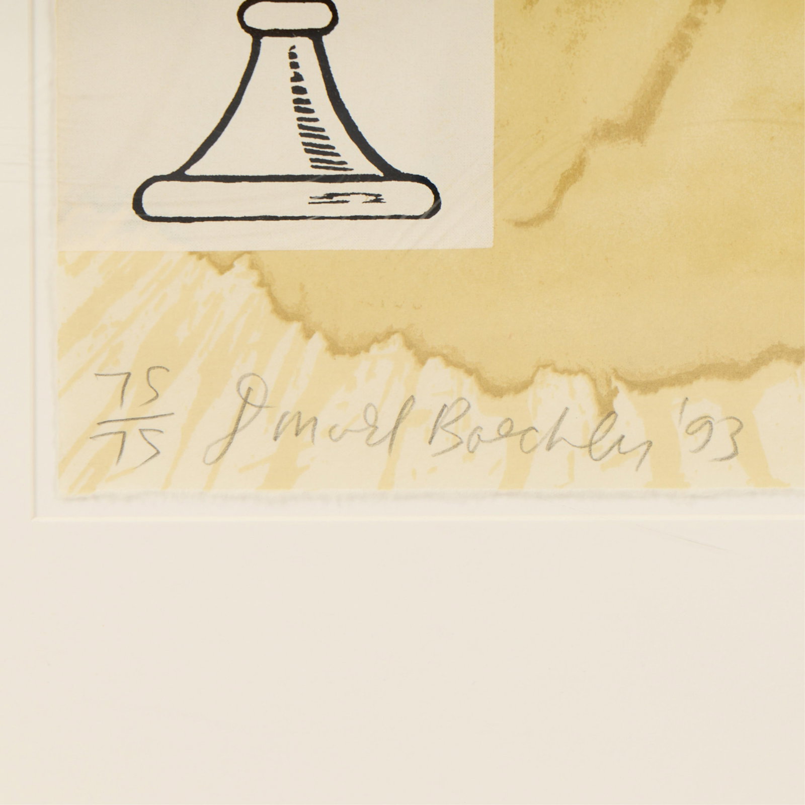 Donald Baechler "Arithmetic Head" Silkscreen 1993 - 2