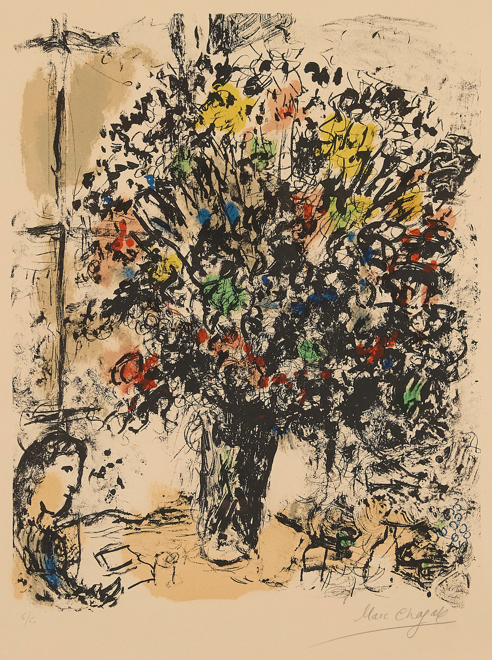 Marc Chagall "La Lecture" Lithograph 1973 (1 of 7)