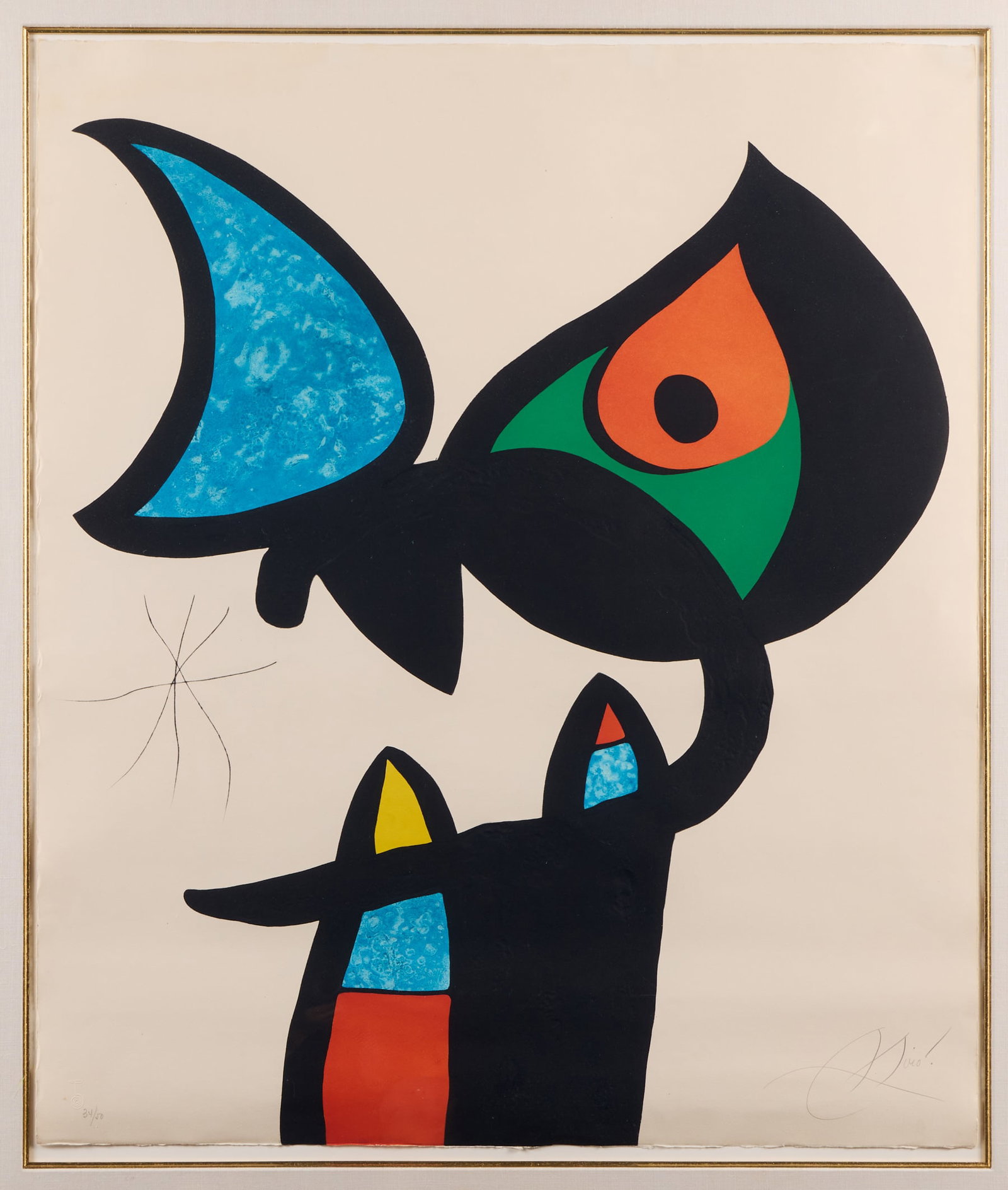 Joan Miro "Plate VI - Espriu-Miro" Etching 1975 (1 of 7)