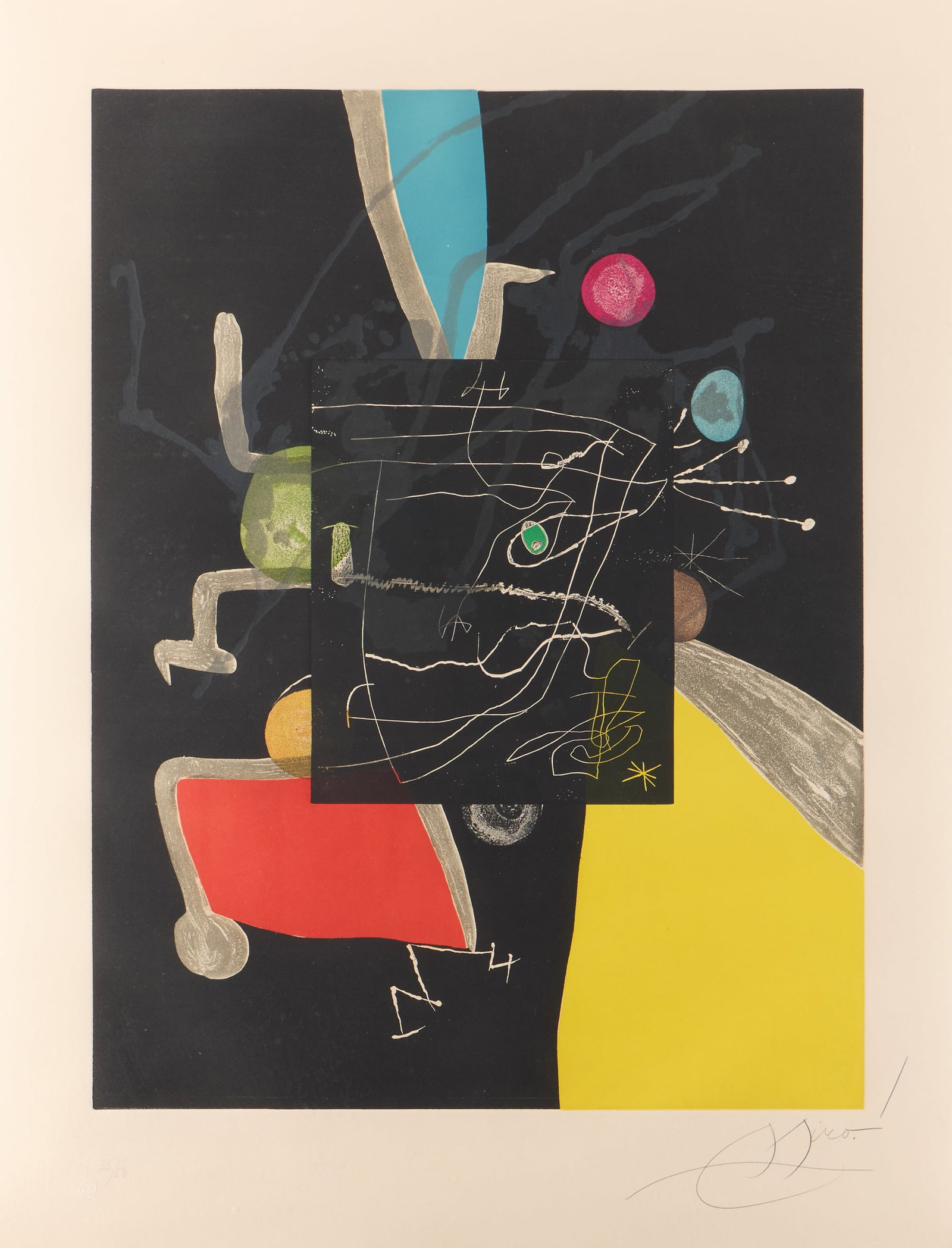 Joan Miro "Llibre dels sis Sentits V" Etching 1981 (1 of 7)