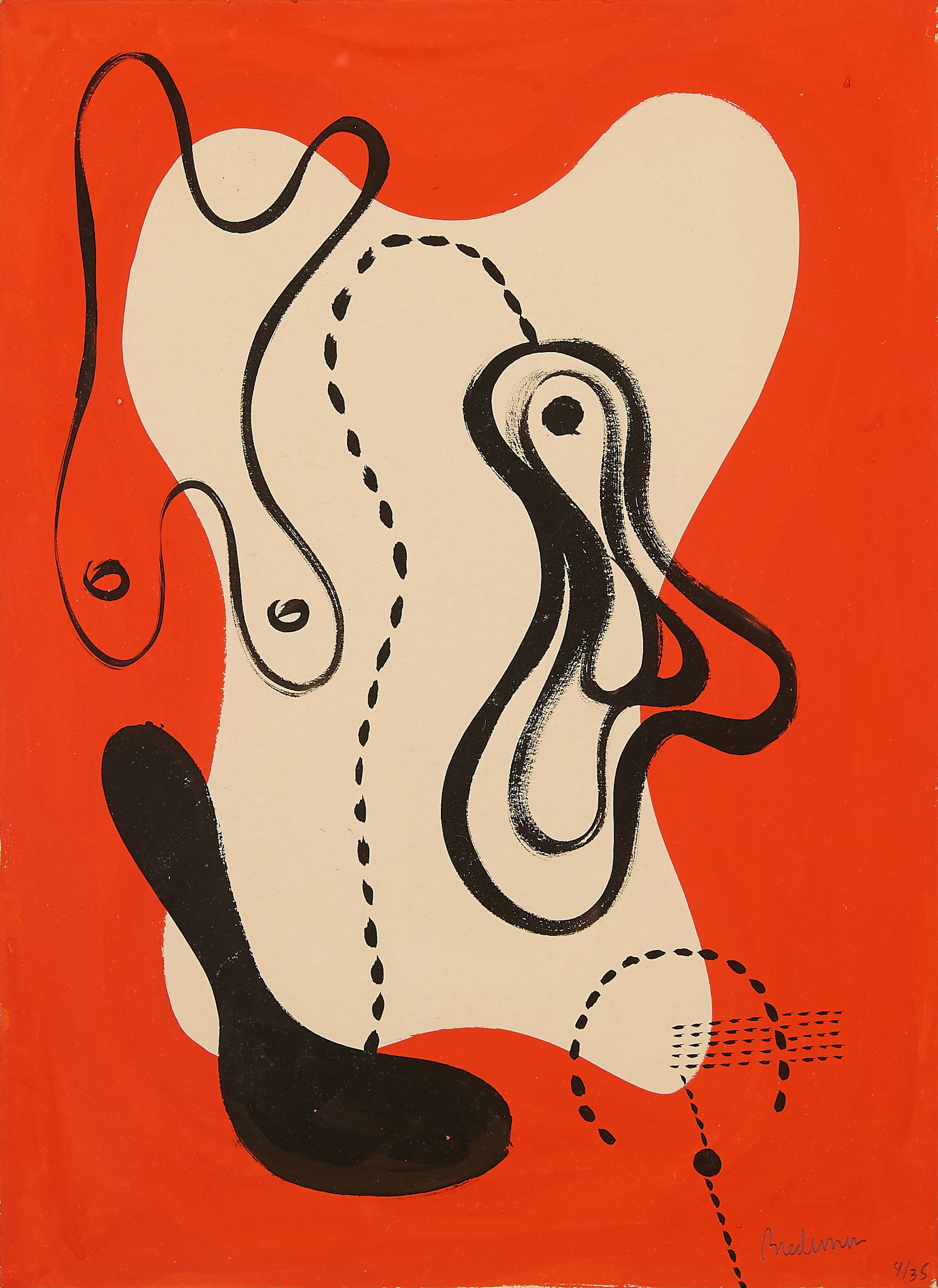Charles Biederman "New York, April 1935" Gouache (1 of 7)