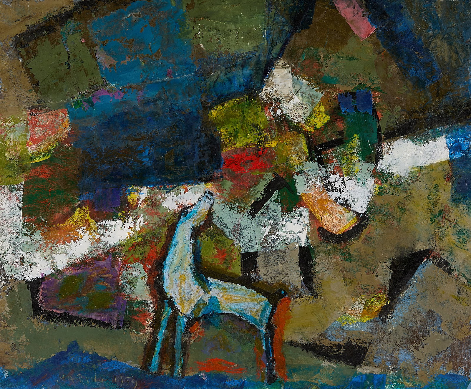 Marino Marini Watercolor & Gouache Painting 1959 (1 of 5)