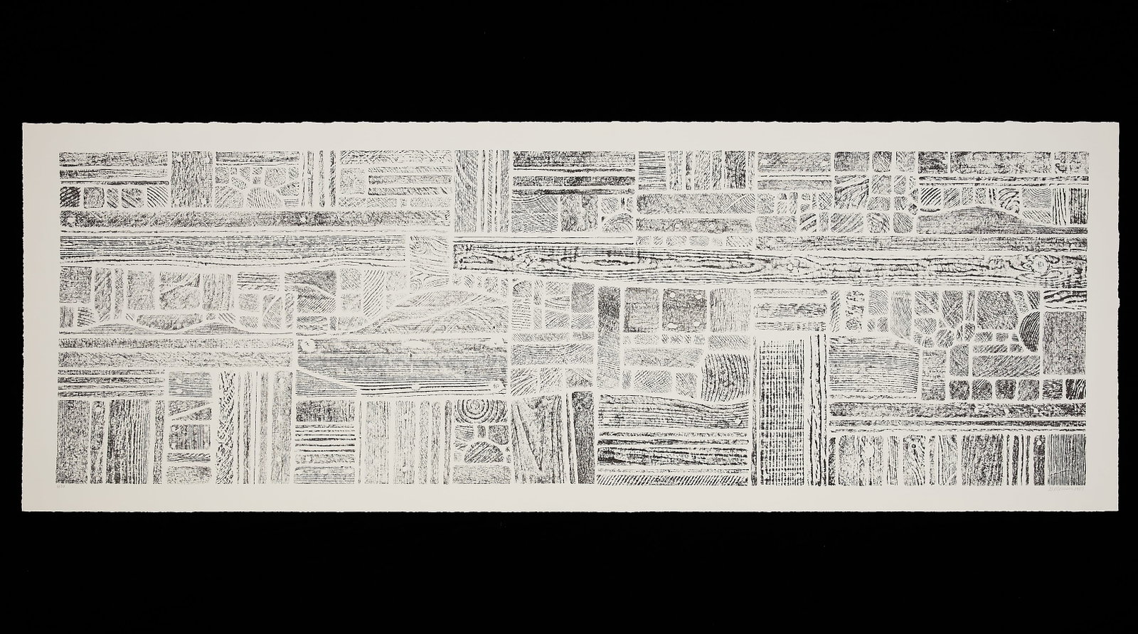 George Morrison Wood Collage Ink Rubbing 1987 (1 of 9)