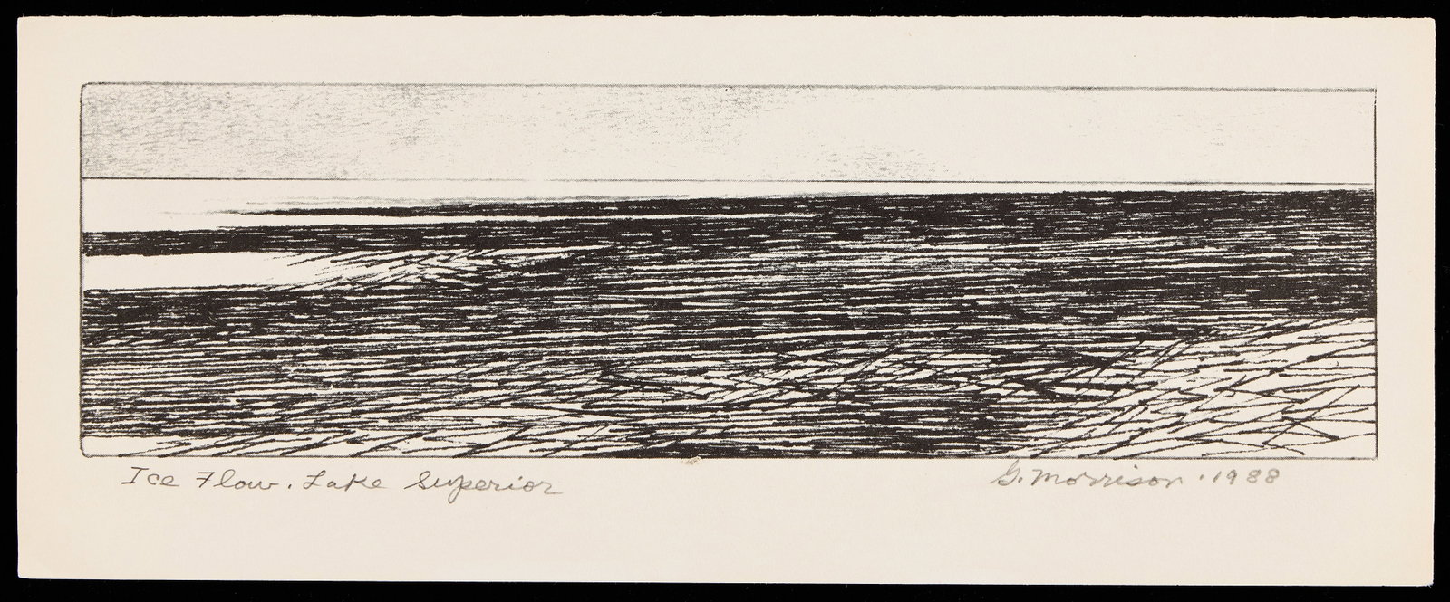 George Morrison "Ice Flow Lake Superior" Card 1988 (1 of 6)