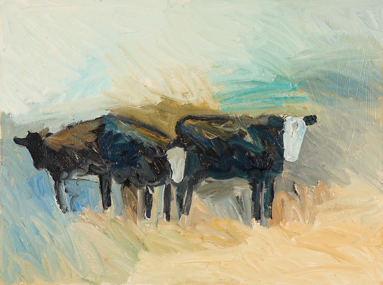 Theodore J. Waddell "Angus #51" Oil Painting 1982 (1 of 7)