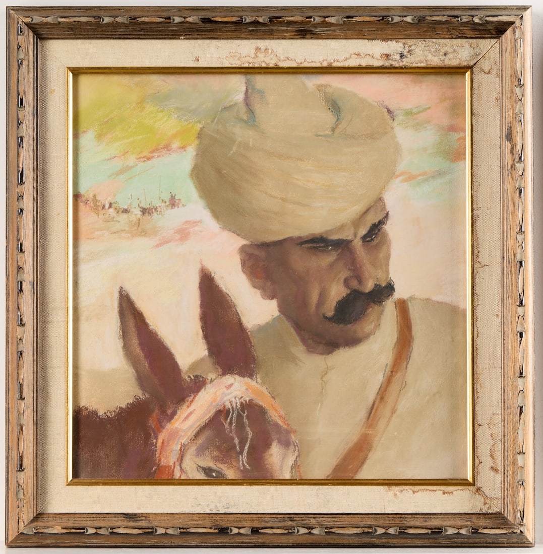 Abel Pann "Soldier and the Donkey" Pastel Drawing (1 of 3)