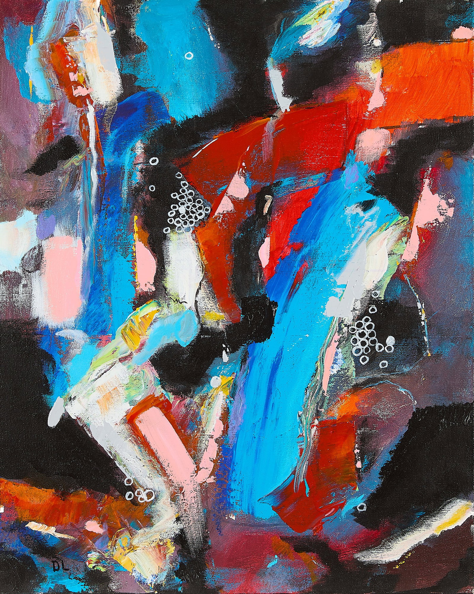 Dale Laun Abstract Acrylic on Canvas Painting (1 of 4)