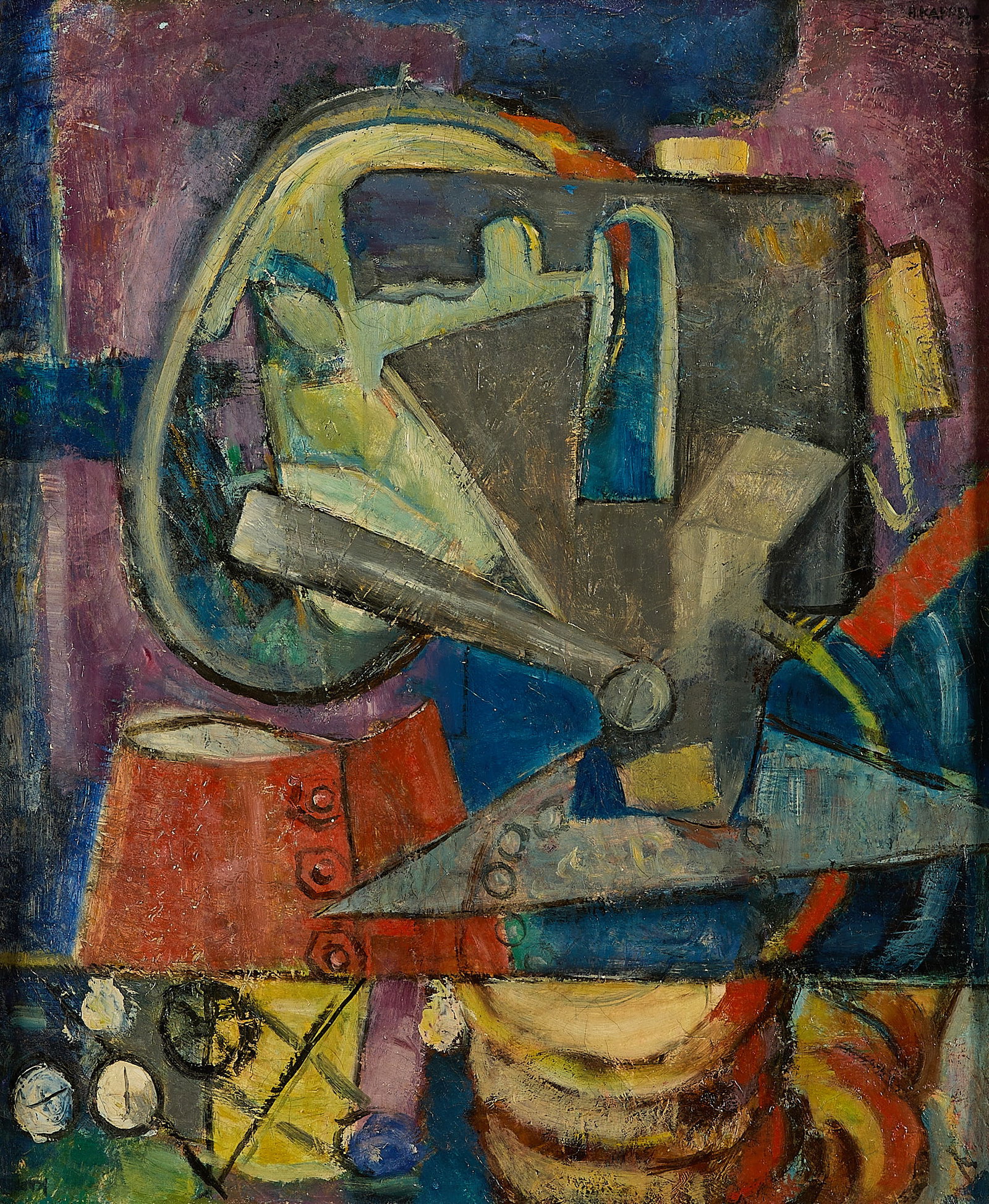Early Hugh Kappel "Man Eater" Oil Painting 1944 (1 of 7)
