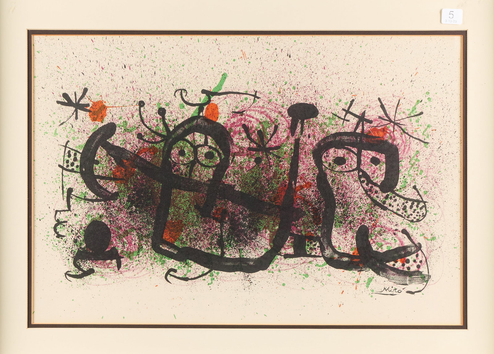 Joan Miro "Ma de Proverbis" Abstract Lithograph (1 of 6)