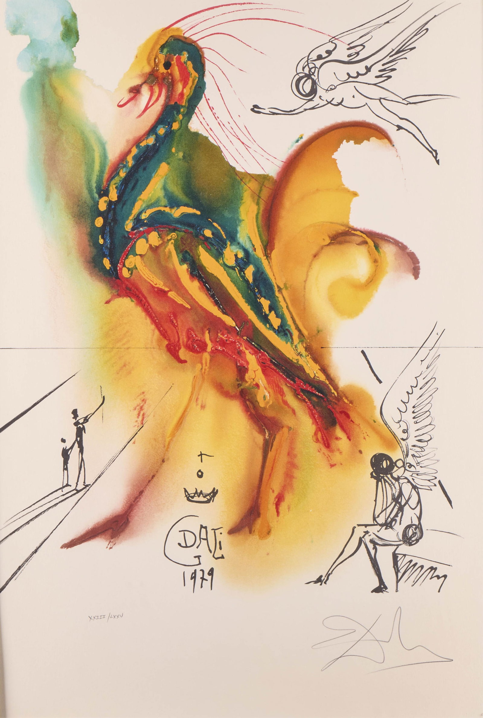 After Salvador Dali "Le Grand Pavon" Print 1996: After Salvador Dali (Spanish, 1904-1989). Color lithograph titled "Le Grand Pavon," published in 1996 in conjunction with Brana Fine Art after the original painting that was then owned by Doug and Ali