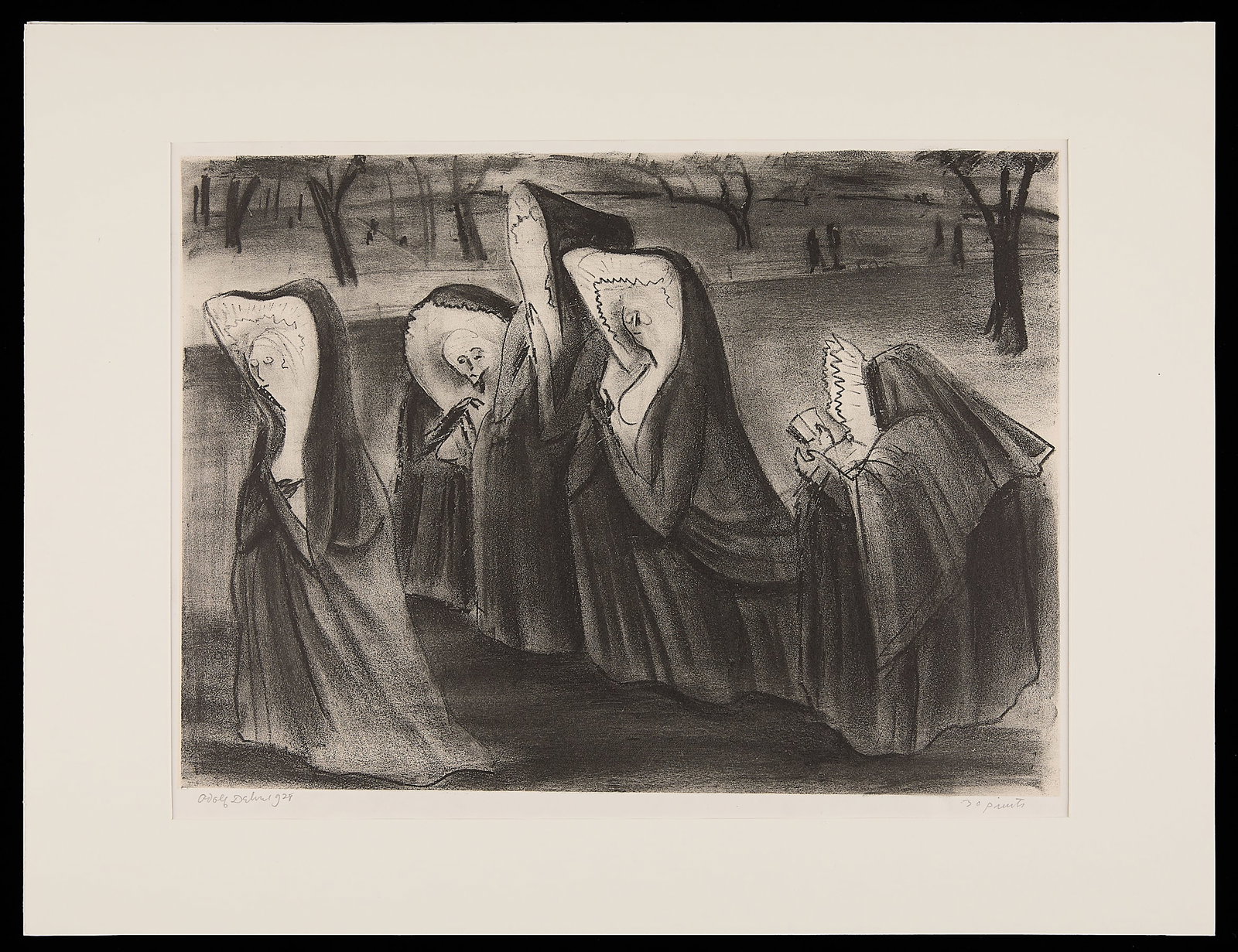 2 Adolf Dehn Expressionist Lithograph Prints - 3