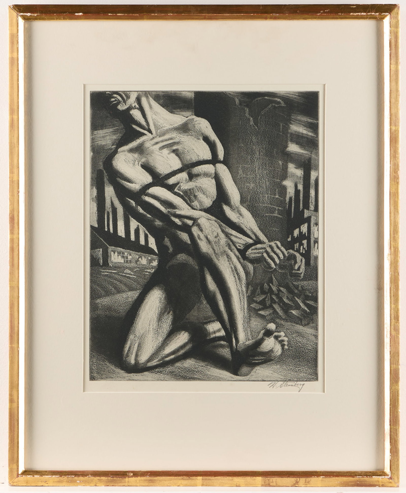 Harry Sternberg "Enough (Boundman)" Etching - 3
