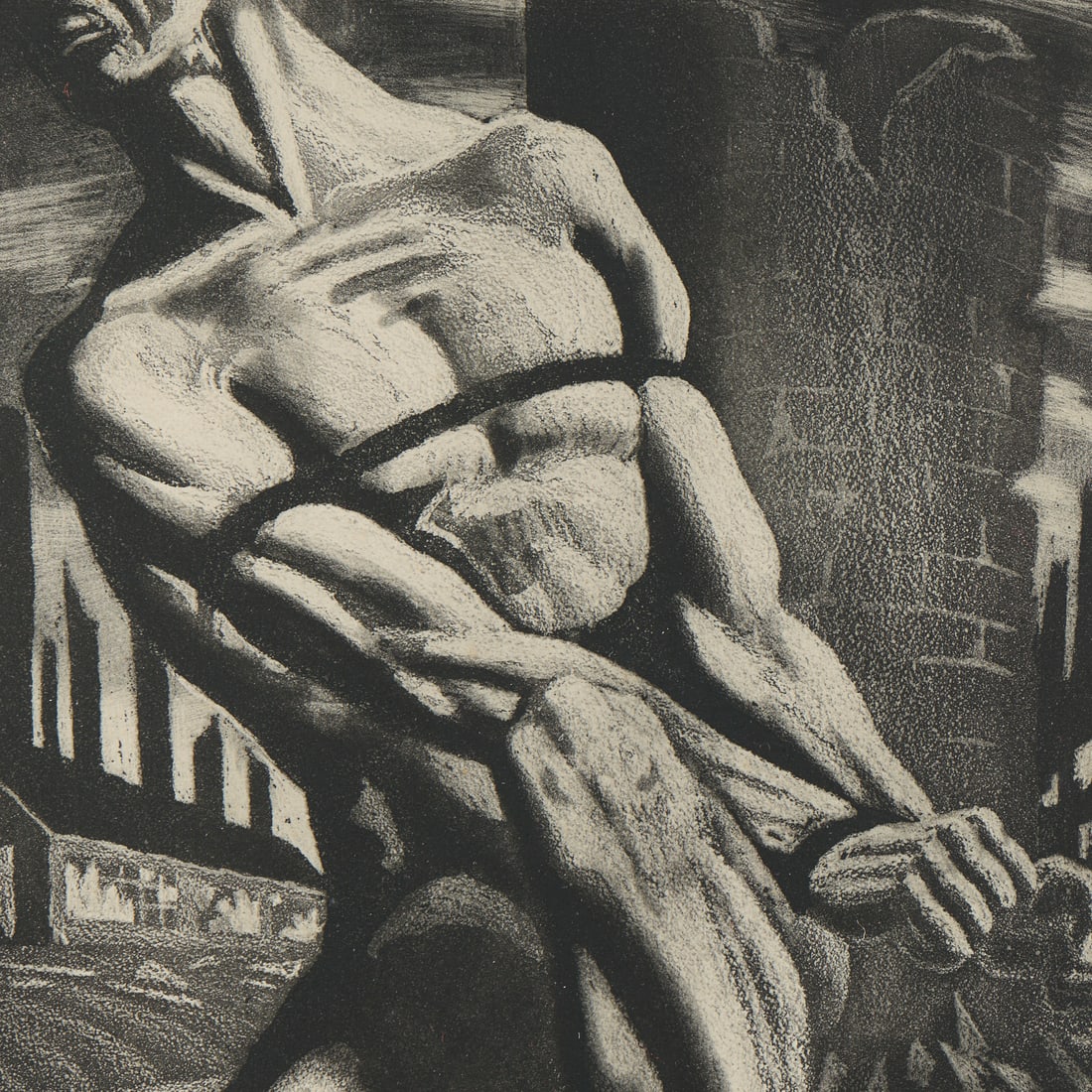 Harry Sternberg "Enough (Boundman)" Etching - 4