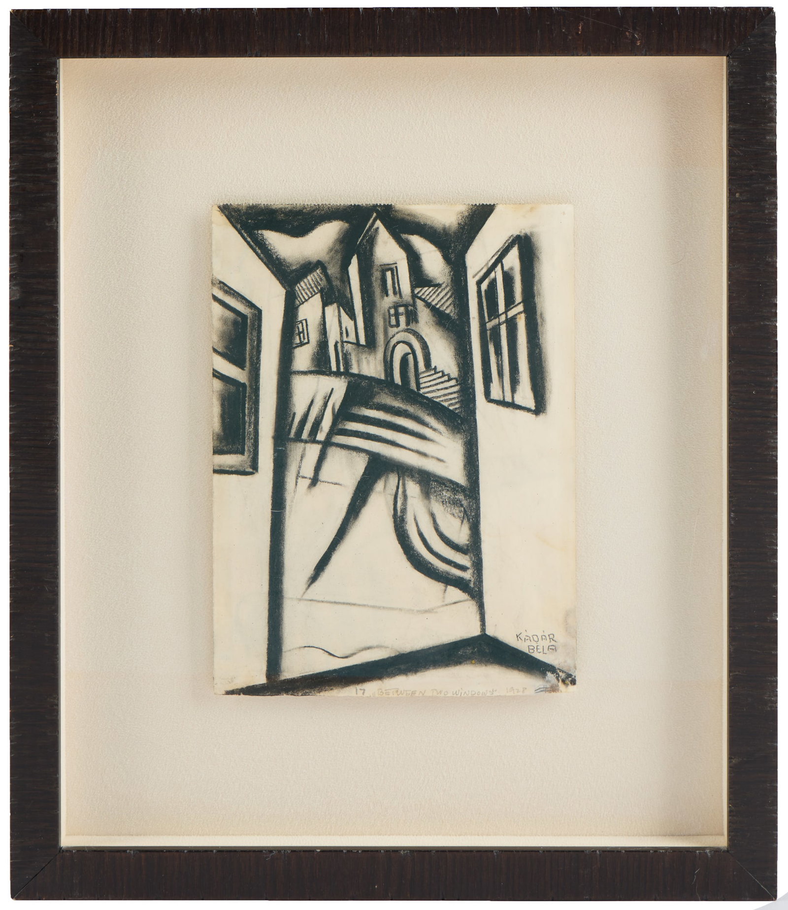 Bela Kadar "Between Two Windows" Drawing 1928 - 3