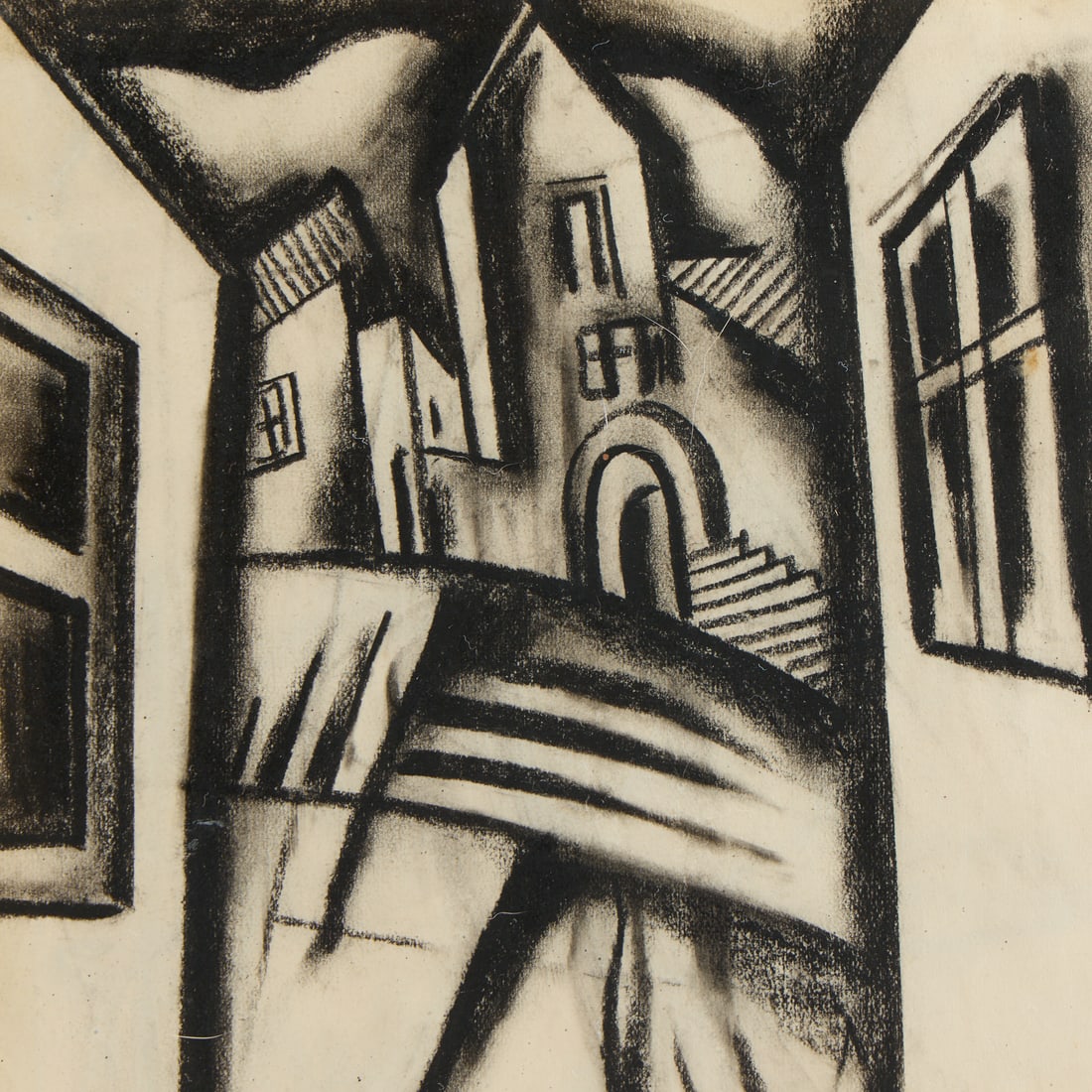 Bela Kadar "Between Two Windows" Drawing 1928 - 4