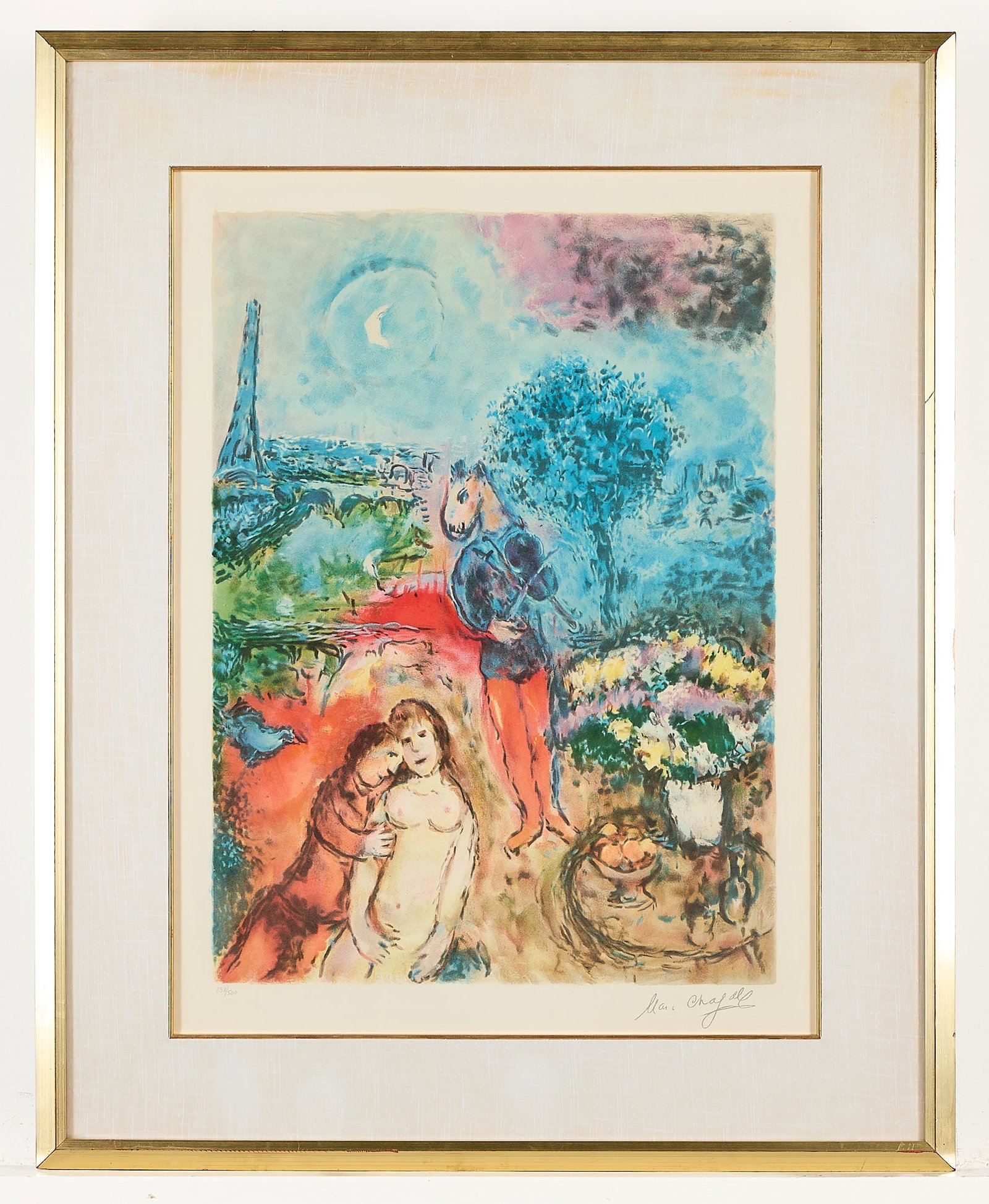 Marc Chagall "Eiffel Tower Serenade" Lithograph - 2