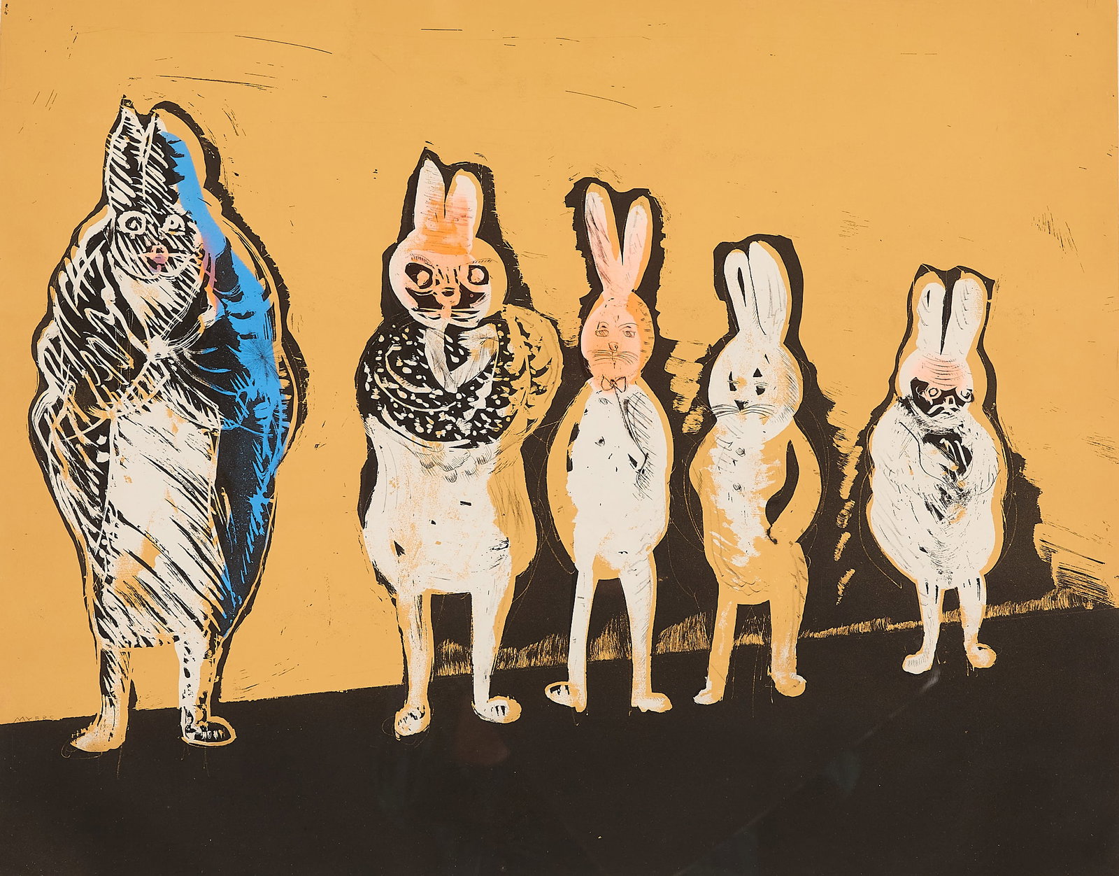 Malcolm H. Myers "The Rabbit Family" Lithograph (1 of 7)