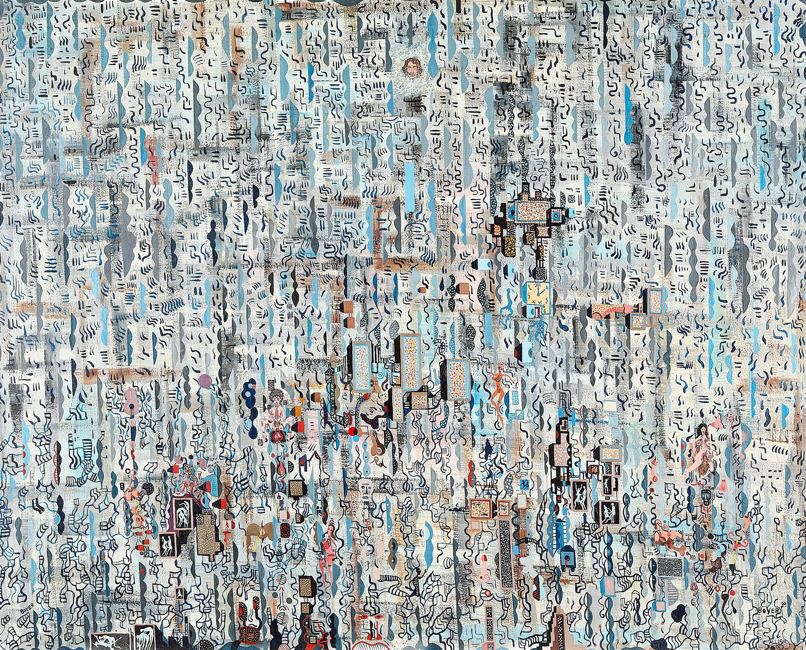 Jan Scott Boyer "Allism" Oil Painting 1989 (1 of 5)