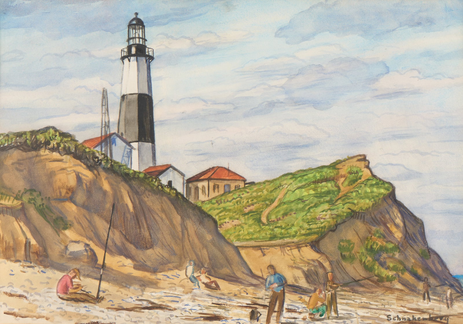 Henry Schnakenberg "Beach at Montauk" Painting (1 of 5)