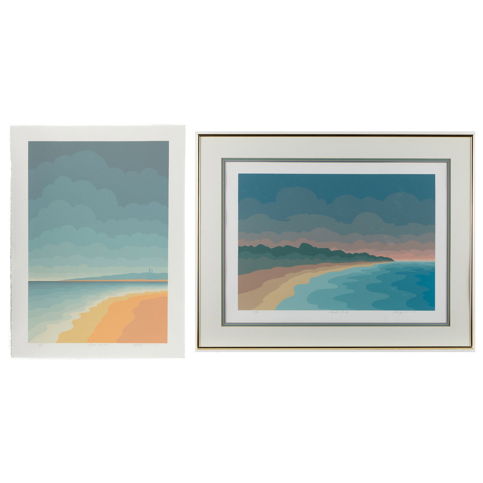2 Roy Ahlgren Beach Landscape Serigraphs (1 of 14)