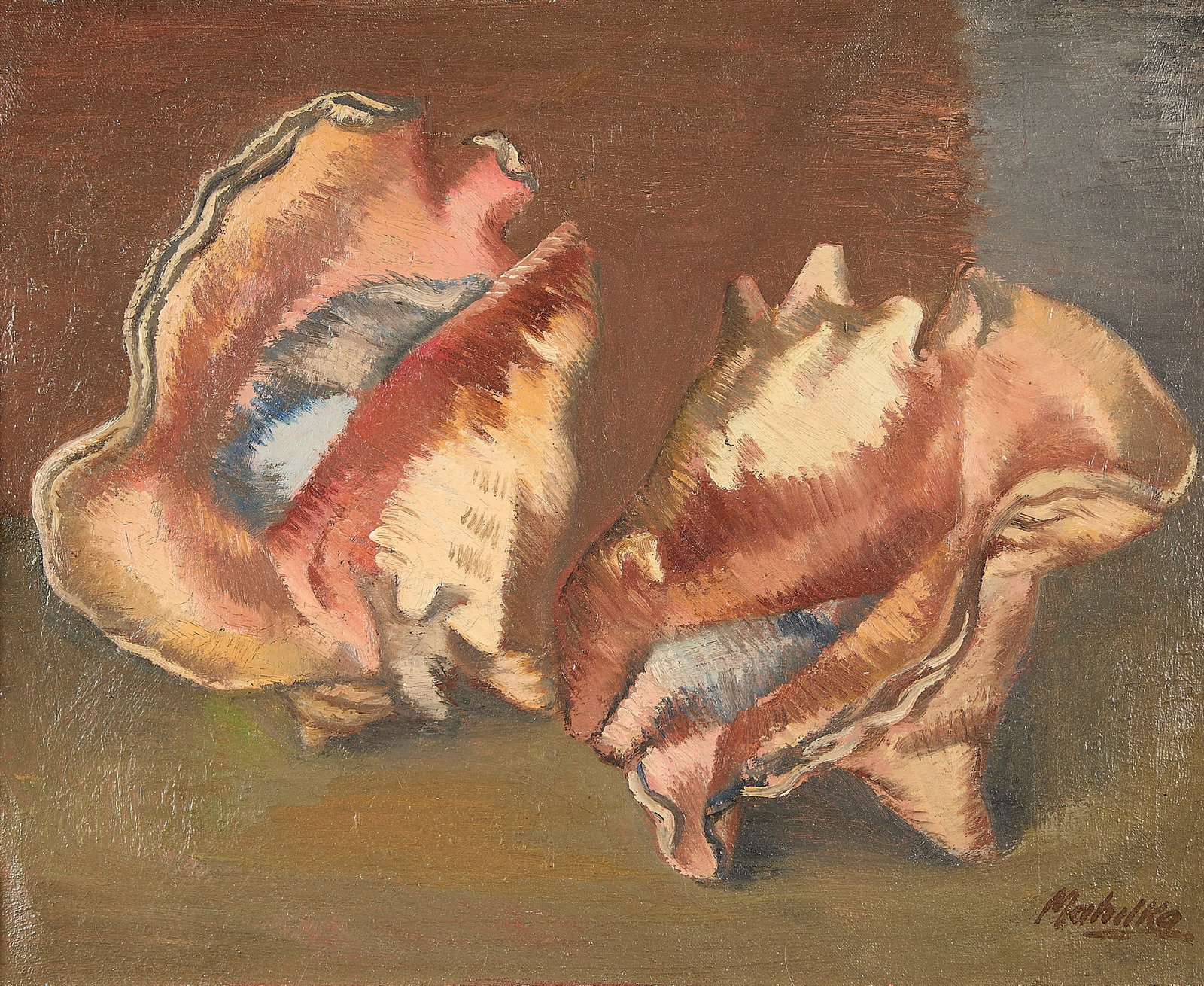 Jan Matulka Conch Still Life Oil Painting (1 of 5)