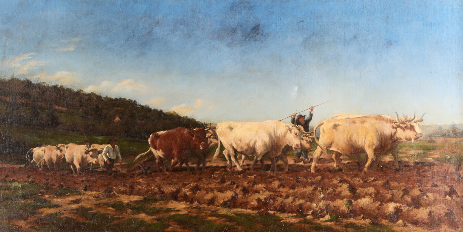 Aft. Rosa Bonheur "Ploughing Nivernais" Painting (1 of 4)