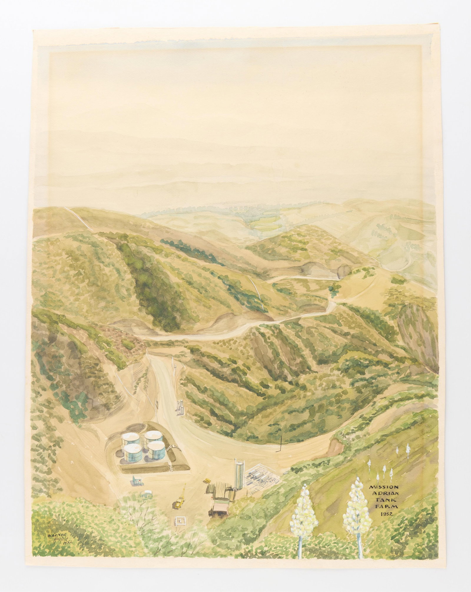 Warner Hoople "Mission Adrian Tank Farm" Painting (1 of 5)