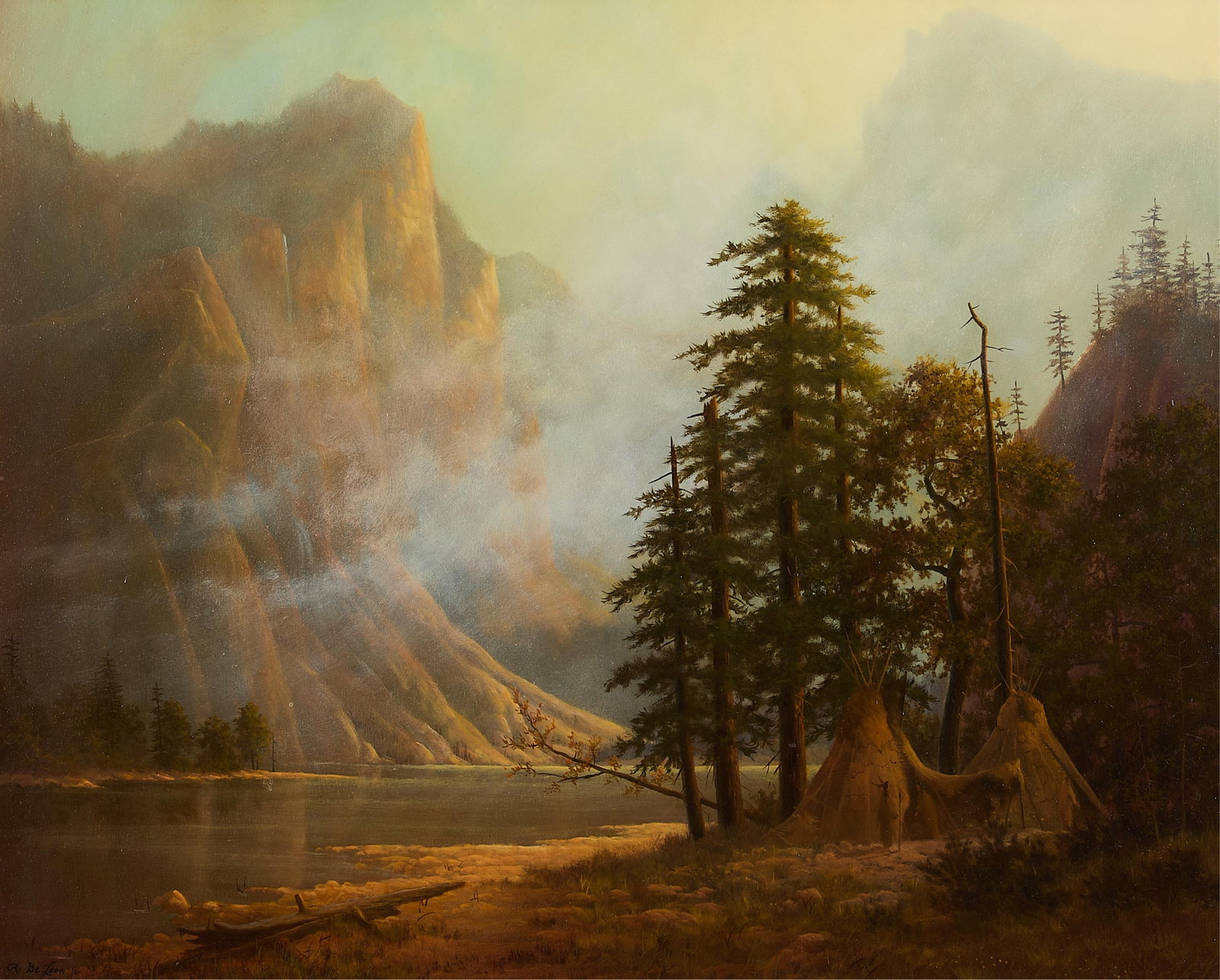Robert DeLeon "Mountain Mist" Painting (1 of 5)