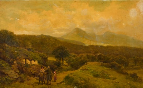 James Peel "Near Aberglaslyn" Oil Painting