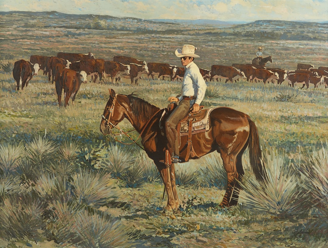 Tony Eubanks Cowboy Oil Painting 1981 (1 of 7)