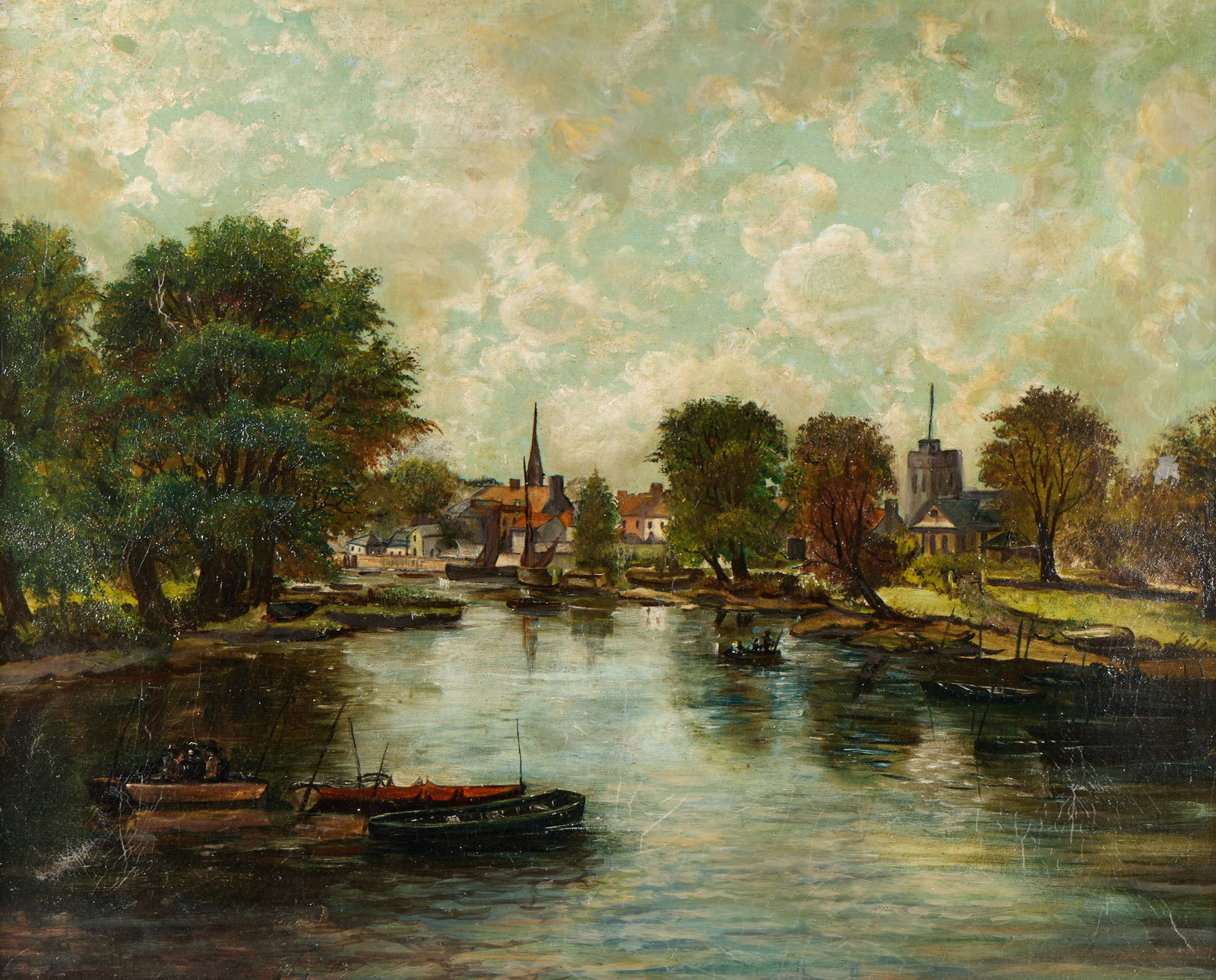 School of John Constable Old Master Oil Painting (1 of 3)