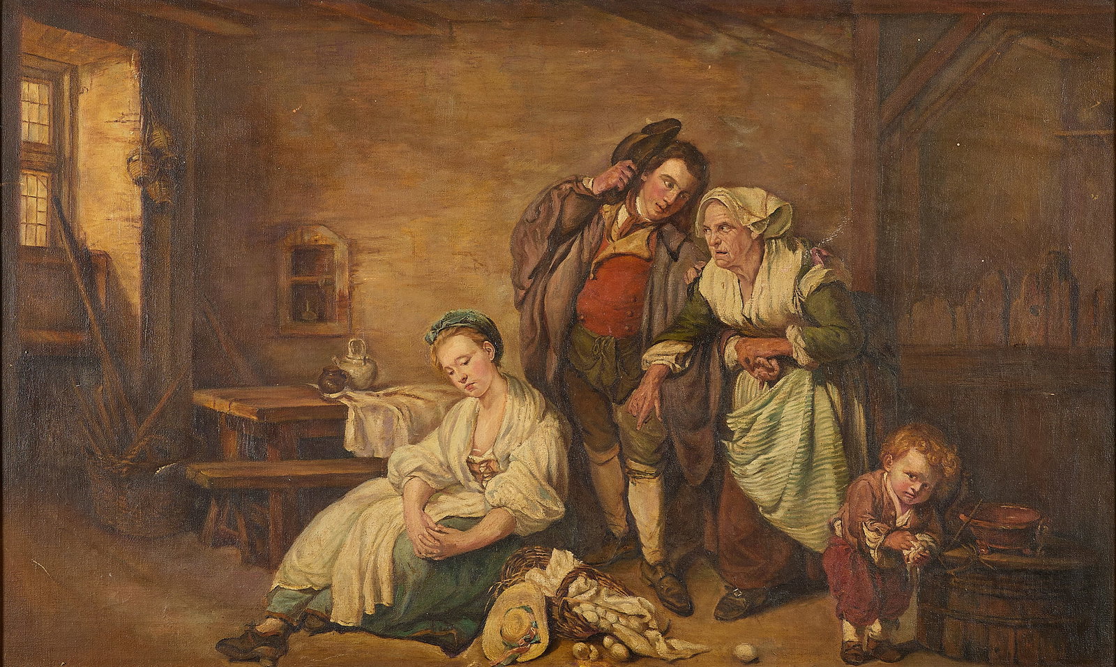 Aft. Jean-Baptiste Greuze Moralizing Oil Painting (1 of 7)