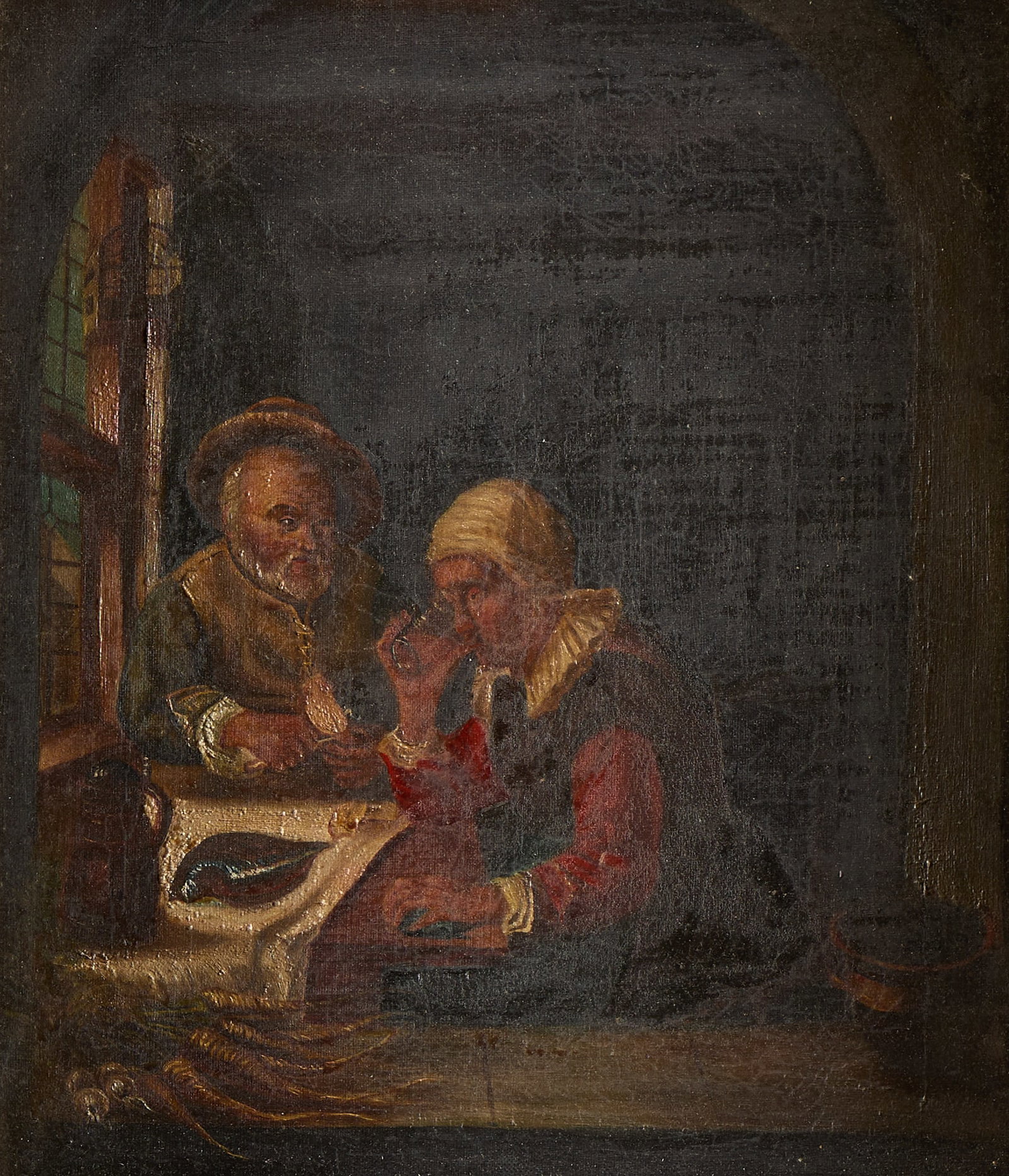 After Frans van Mieris "Peasant Meal" Oil Painting (1 of 4)