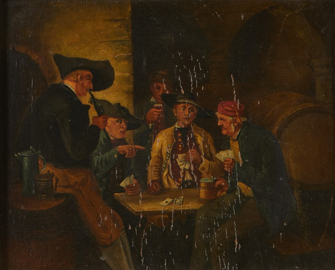 After Adriaen Brouwer Playing Cards Oil Painting (1 of 6)