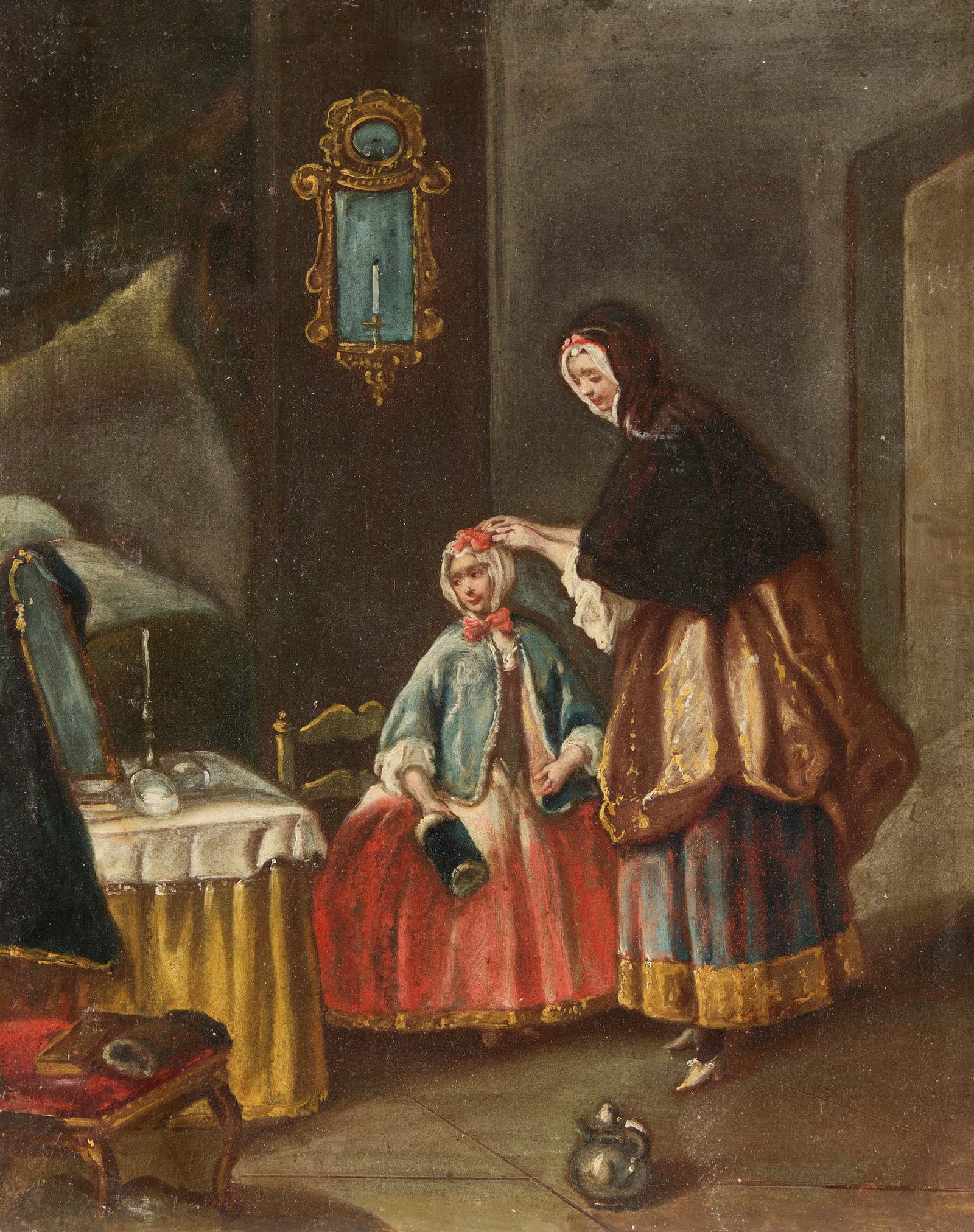 Aft. Jean Simeon Chardin "Le Neglige" Painting (1 of 4)
