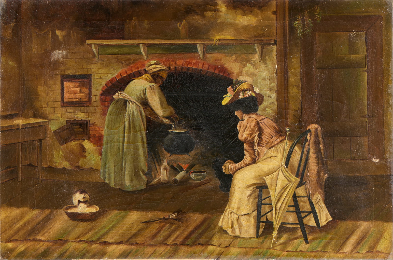 Style of Harry Roseland Genre Oil Painting (1 of 4)