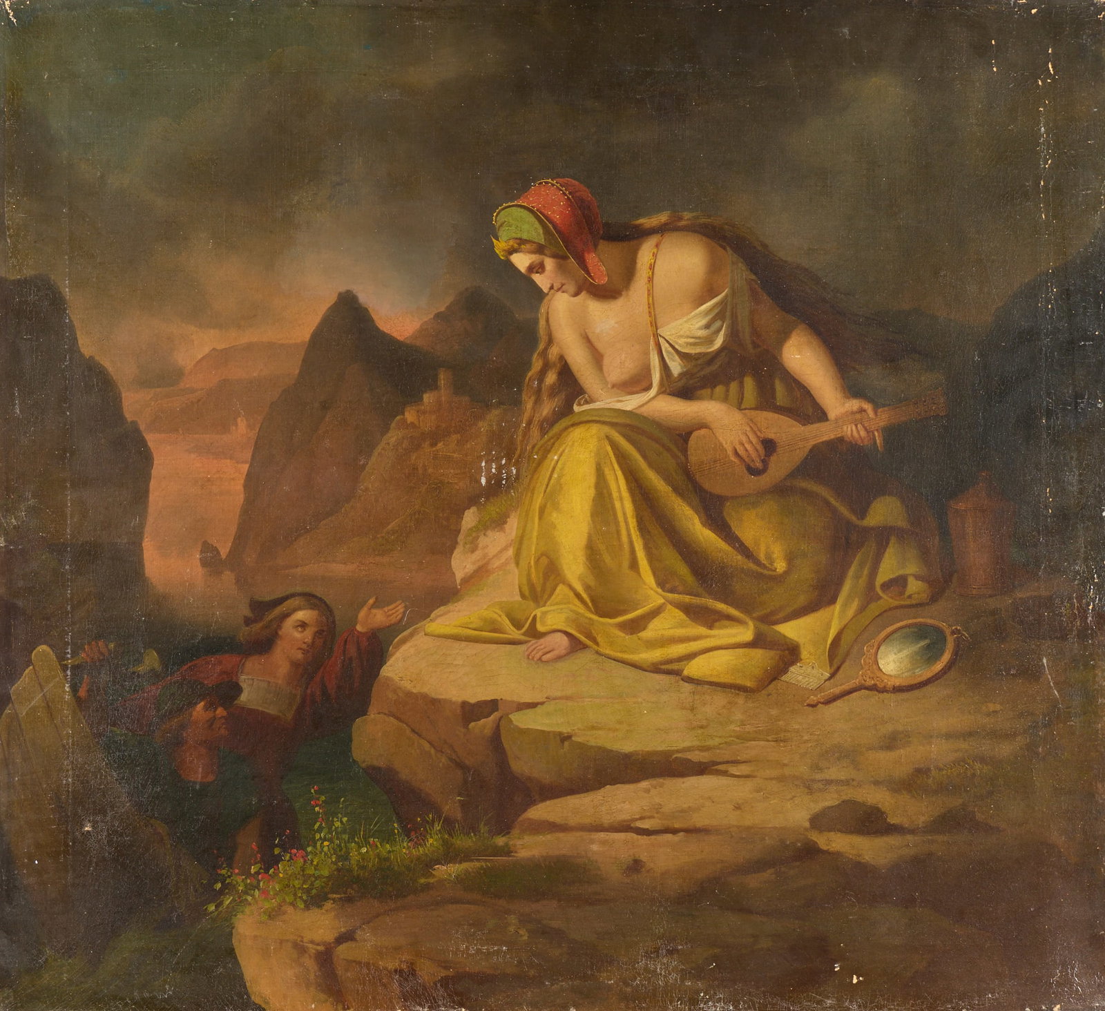 After Carl Joseph Begas "Lorelei" Oil Painting (1 of 5)