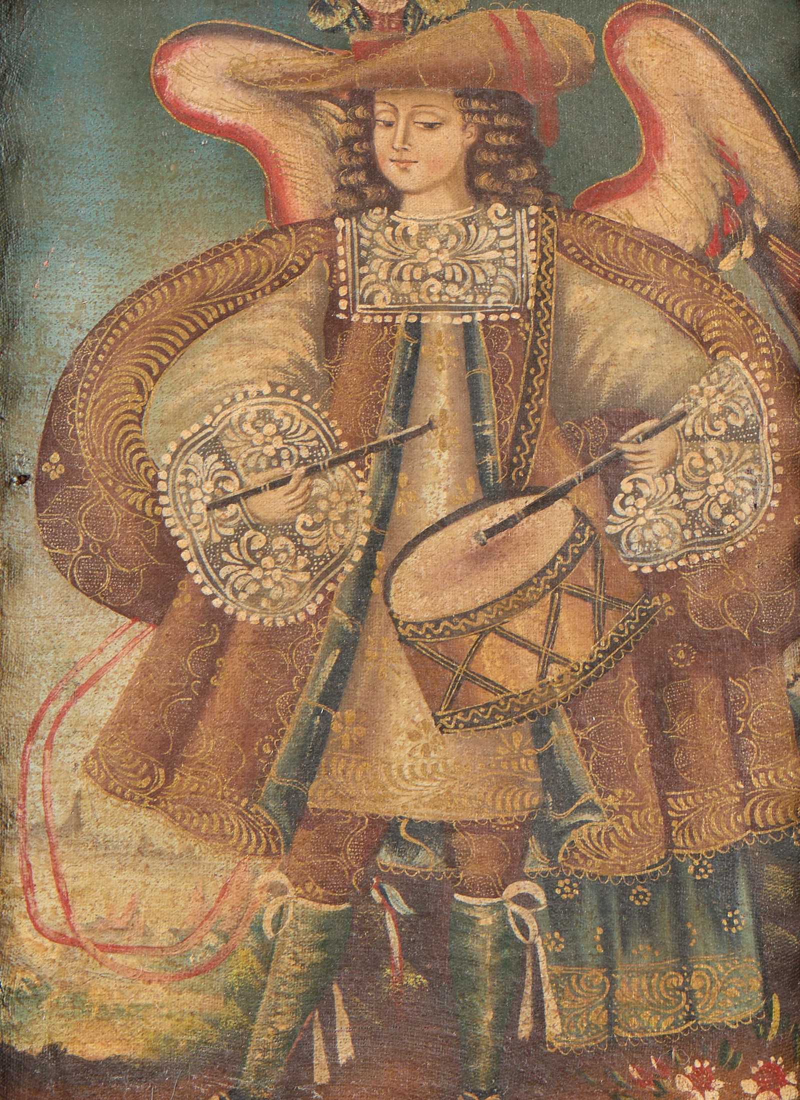 Old Master Cusco Angel Arcabucero Painting (1 of 5)