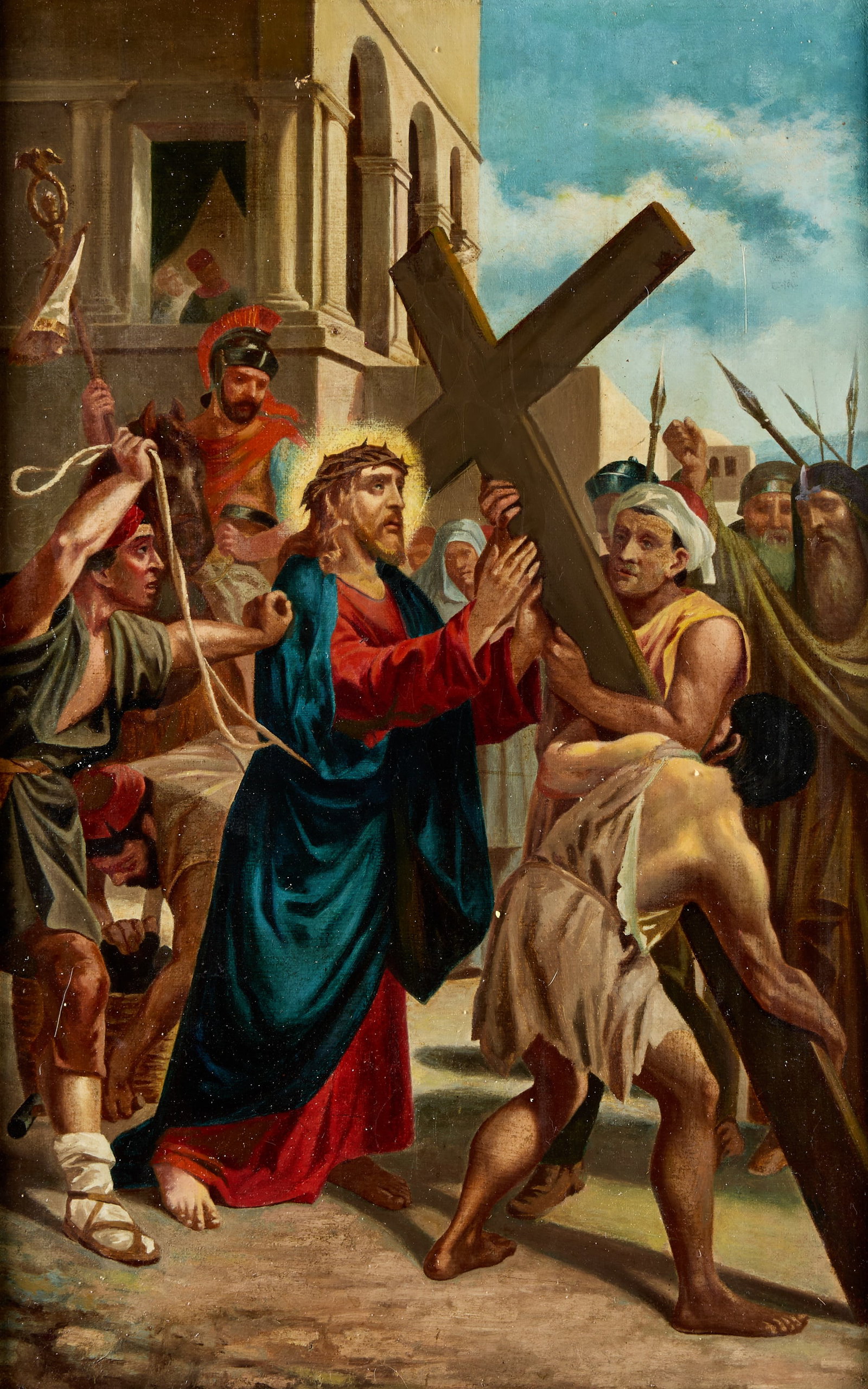 18th/19th c. Old Master Jesus Oil Painting (1 of 4)