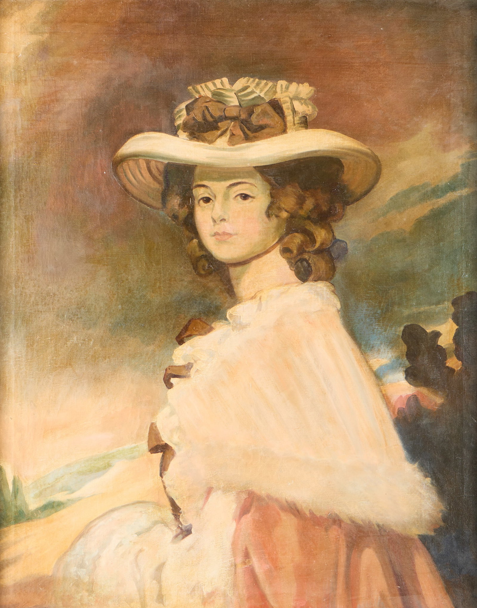 Style George Romney "Mrs. Davenport" Oil Painting (1 of 4)