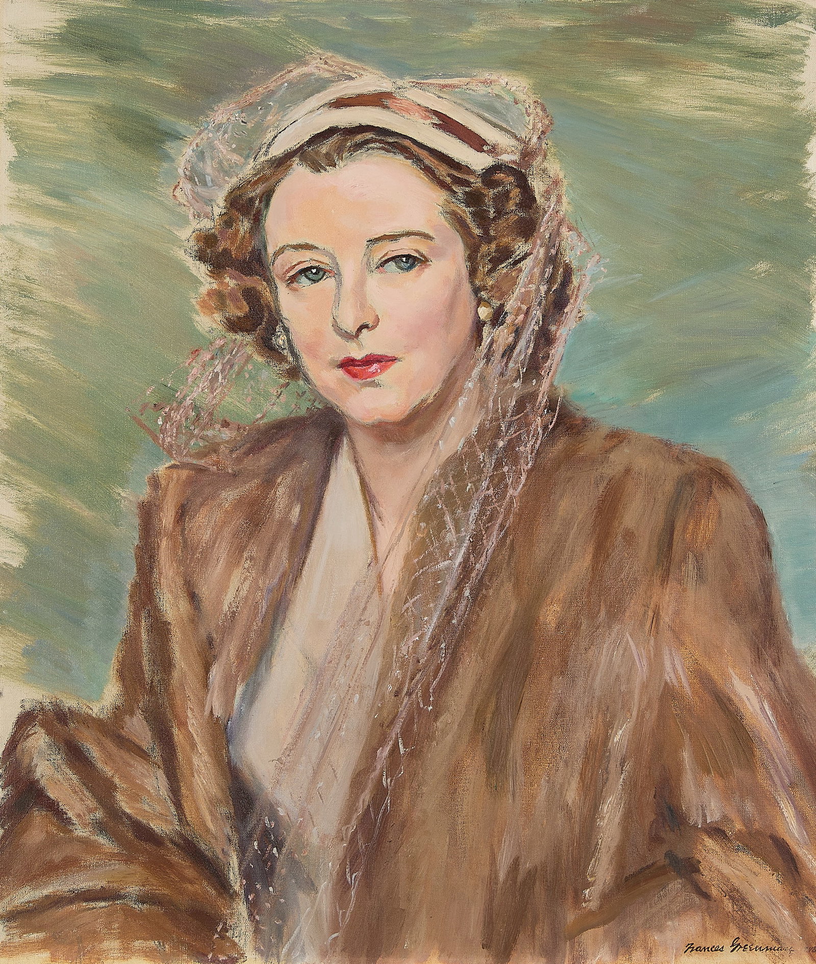 Frances Cranmer Greenman Portrait Oil Painting (1 of 5)