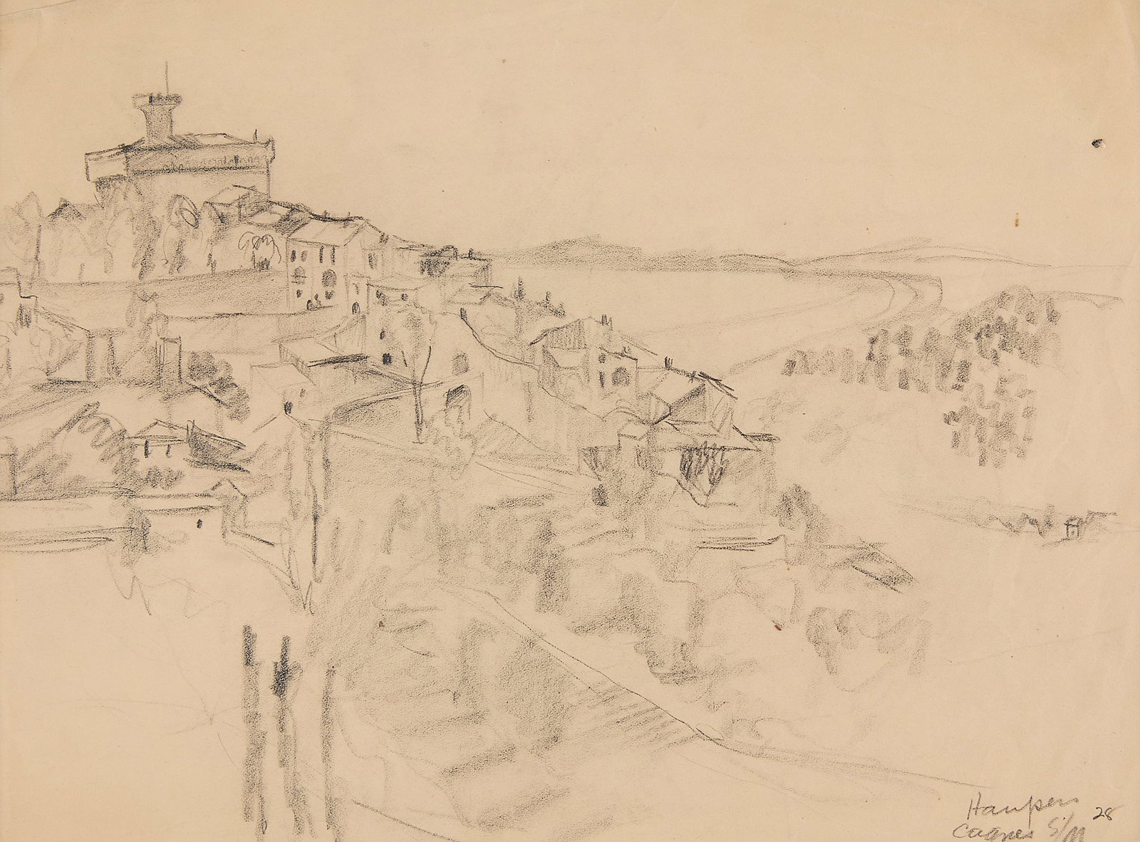 Clem Haupers Cagnes-sur-Mer Drawing (1 of 6)