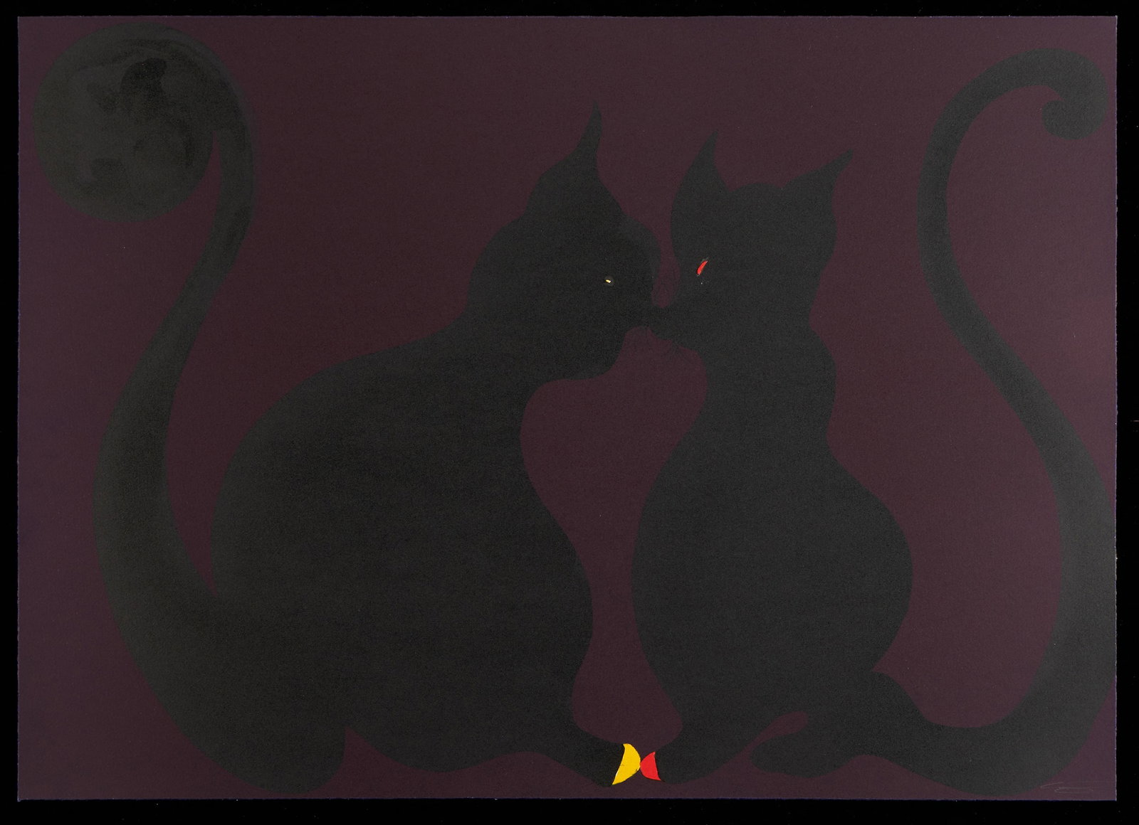 Chris Ofili "Just Before Sleep" Lithograph 2010: Chris Ofili (British, b. 1968). Lithograph in colors on Somerset Satin paper titled "Just Before Sleep" from the portfolio "Paradise by Night," 2010. Pencil signed along the lower right; editioned 11/