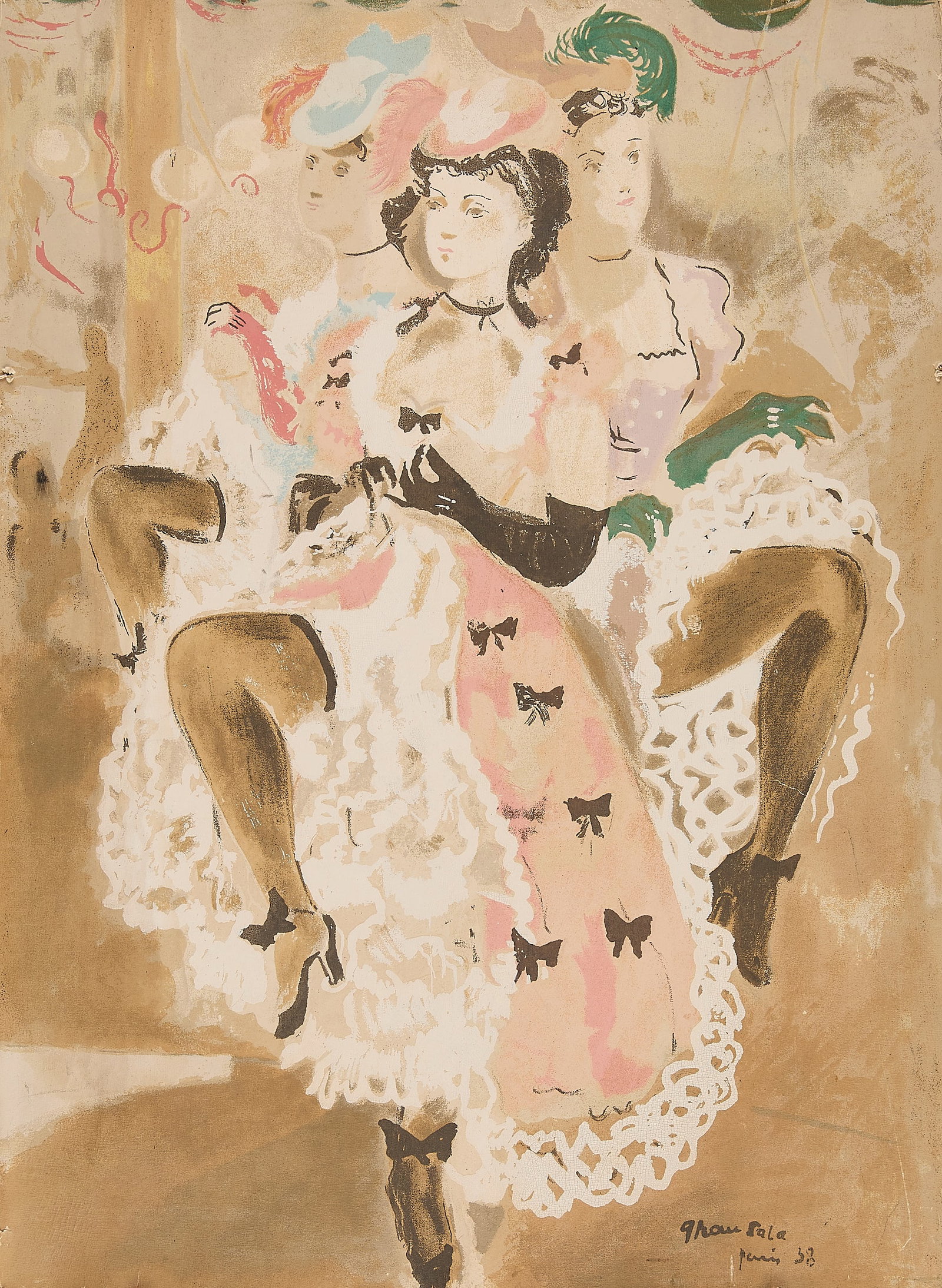Emilio Grau Sala "Bailarinas de Cancan" Painting (1 of 5)