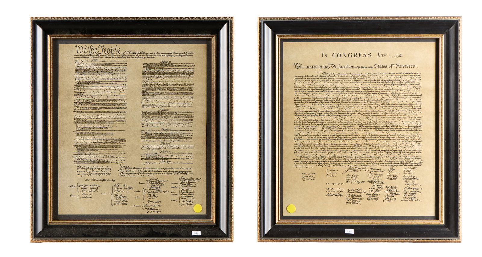 2 United States Facsimile Historical Documents (1 of 4)