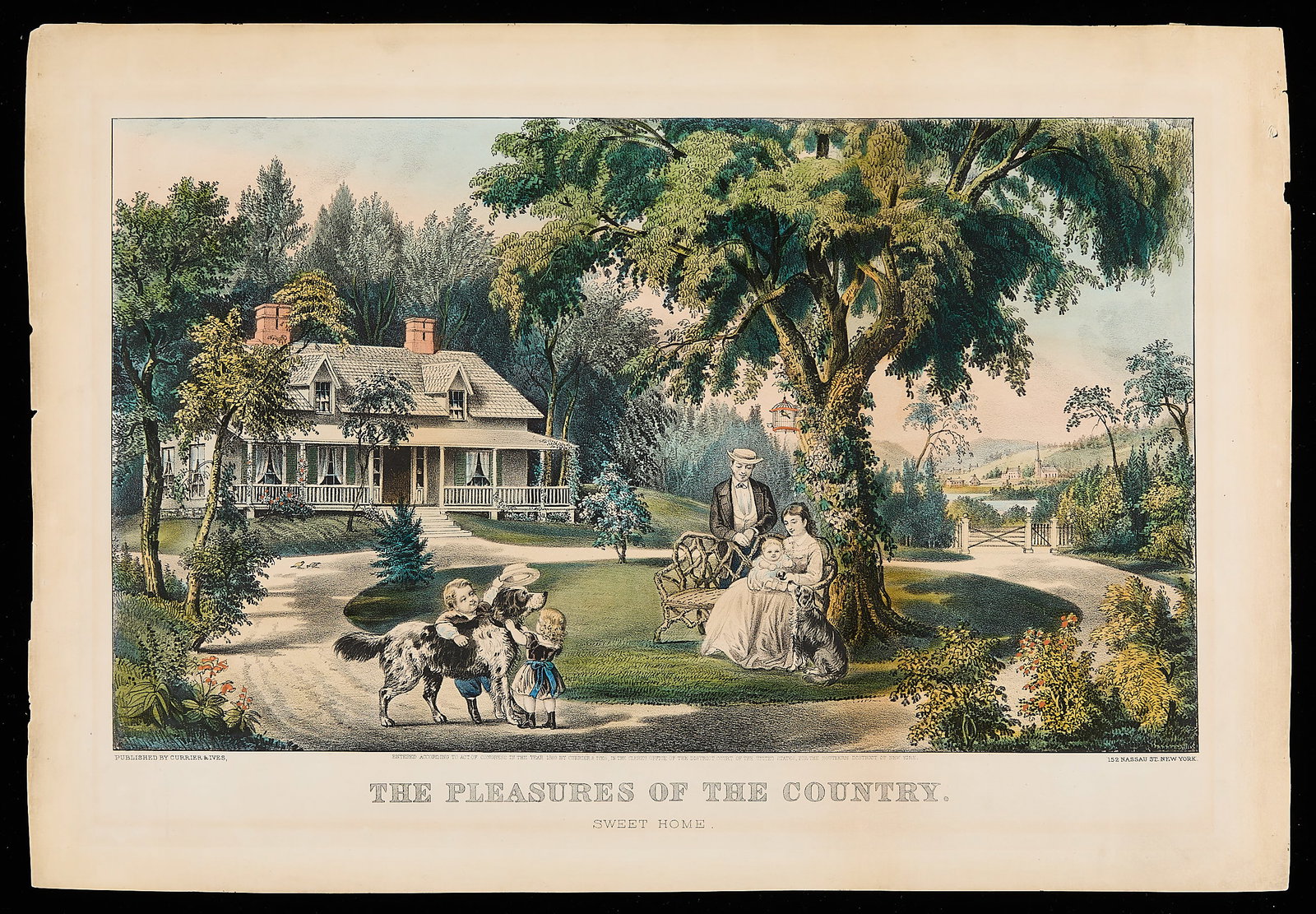 Currier & Ives "Pleasures of the Country" Print (1 of 5)